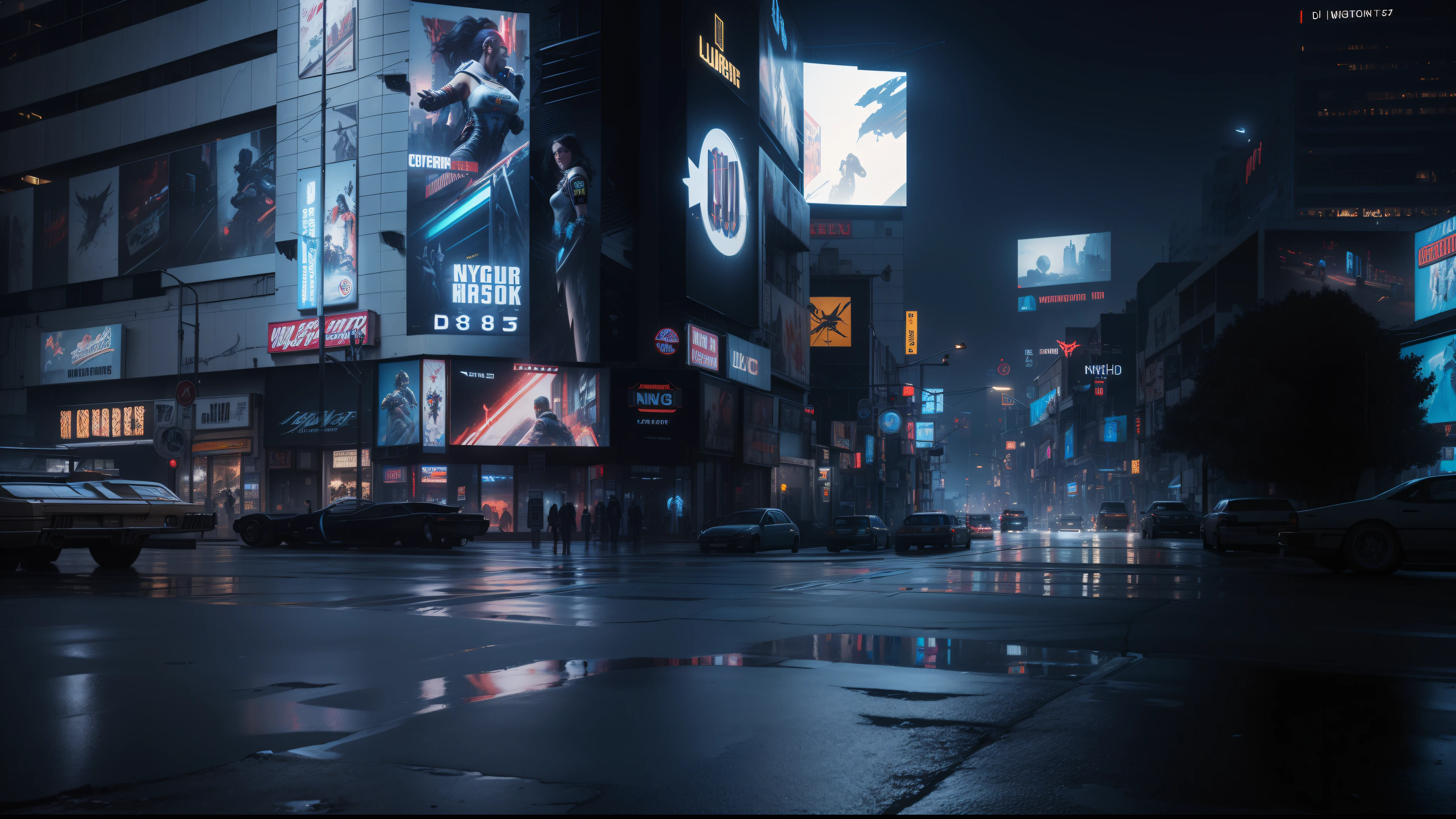 Masterpiece, absurdres, highres, epic, 8k, cyberpunk inspired, night city, night, ((raw photo)), (realistic), cyberpunk 2077, landscape, background, ((photorealism)), BREAK, simple shading, oil paint, oil paint style, Shadows, Rough, Shimmering, Ray Tracing Reflections, Lumen Reflections, Octane render, detailed, extremely detailed natural texture, masterpiece, absurdities, award-winning photo by lee jeffries, nikon film stock d850 photography, camera kodak portra 400 f1.6 lens, extremely detailed, amazing, fine details, rich colors, realistic hyper realistic texture, dramatic lighting, unrealengine, trending on artstation, cinestill 800 tungsten, realistic photo, photo RAW , TanvirTamim, high quality, high resolution, sharp focus, extremely detailed, cinematic lighting, 8k uhd