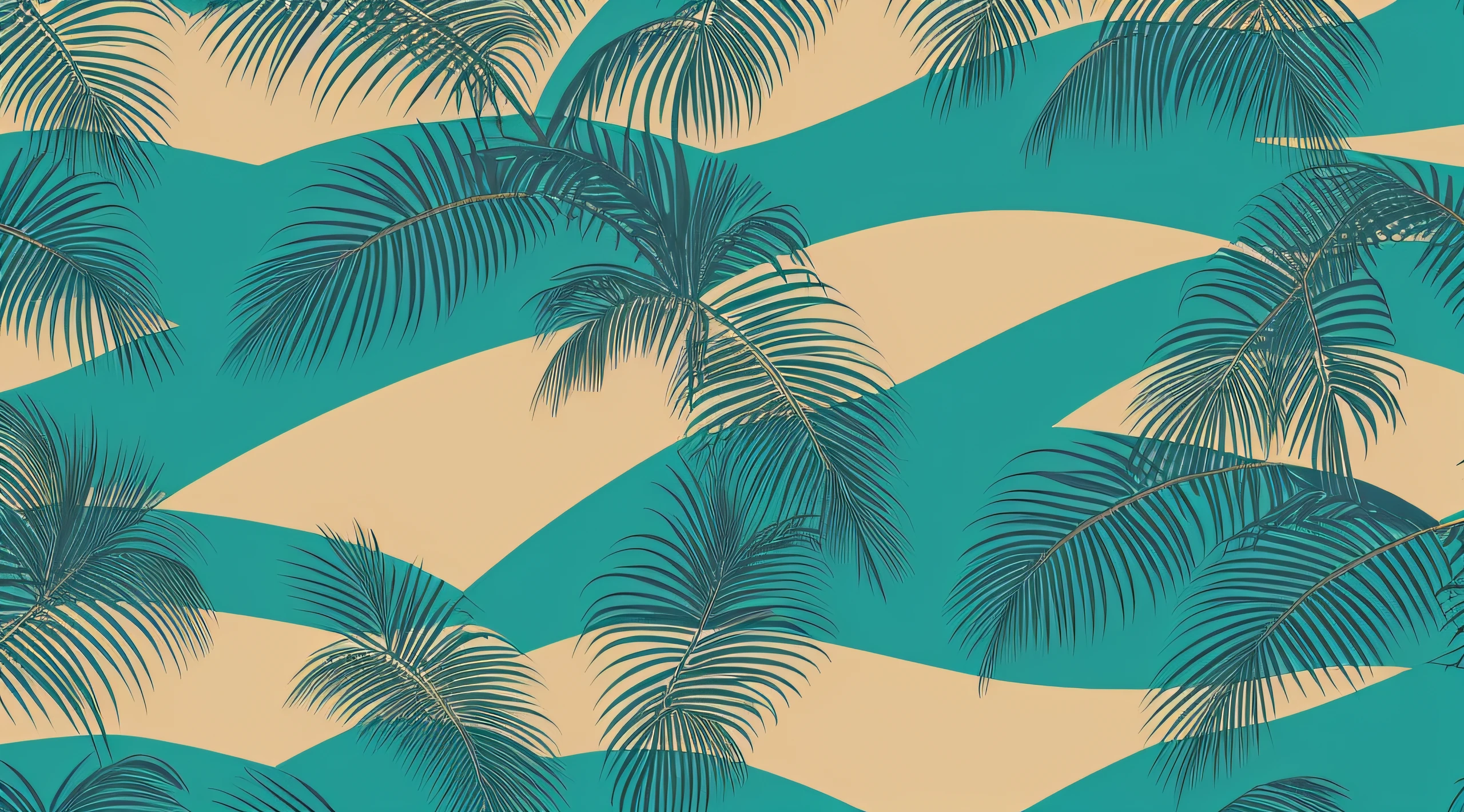 SHIRT PATTERN, Palmeiras, Praia, vetor, 80'S, 80'S VIBE, SHIRT PATTERN, sun sunset, pastels colors, azul, verde, memphis art, patrick nagel