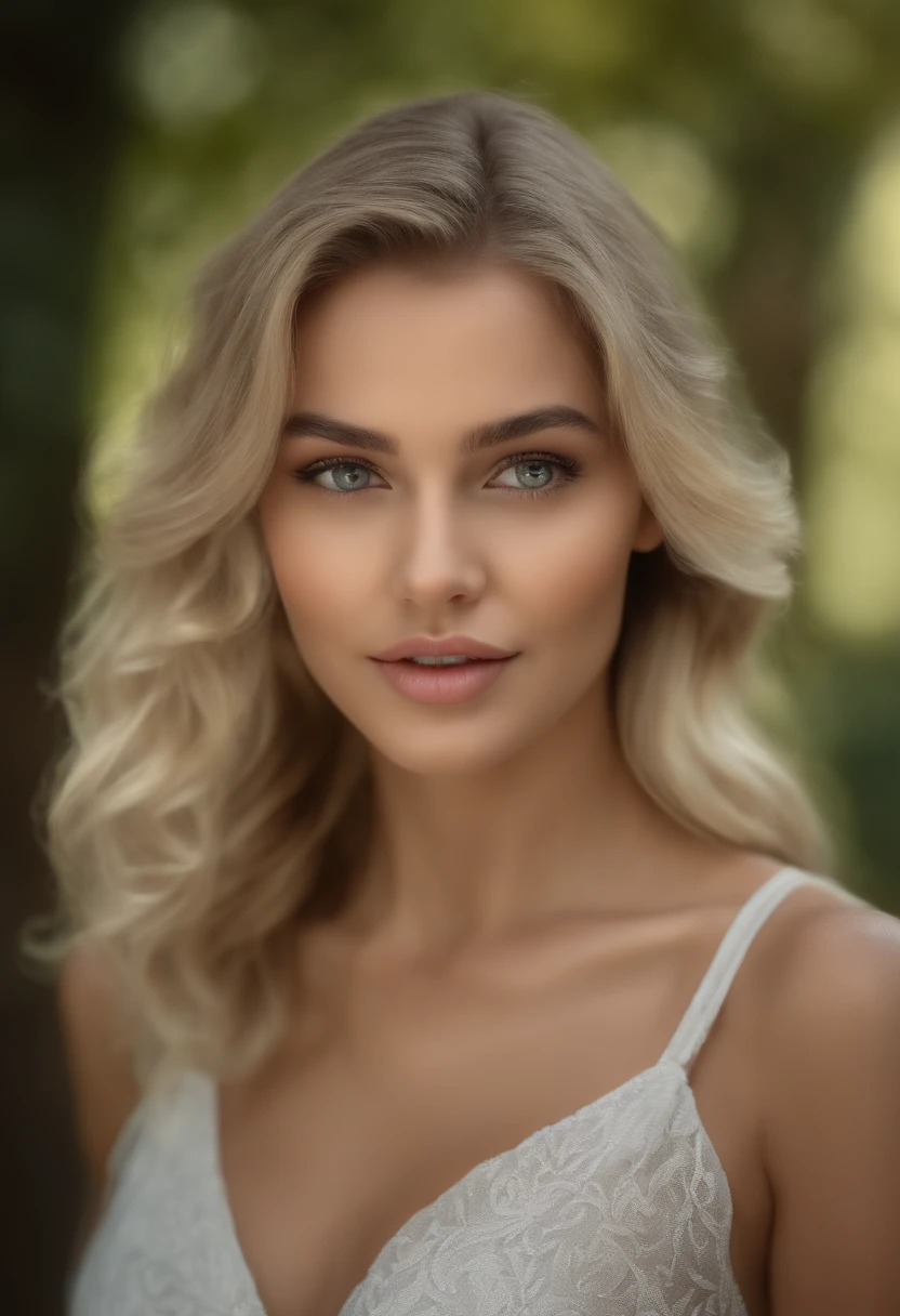 Fotografia RAW, melhor qualidade, master part, uma mulher extremamente bonita, extremamente detalhado, unidade, Papel de parede 8K, incredible detailed, finamente detalhado, master part, melhor qualidade, Arte Oficial, extremamente detalhado CG unidade 8k papel de parede, ultra-detalhado, Altas, extremamente detalhado, claro, concentrado, (melhor qualidade), (Realistic, photo-realistic:1.6), 8k, clear lighting, alta qualidade, Cinematic lighting, 1girl, Centrado, corpo inteiro, medium-sized blonde hair, Olhos azuis claros, adolescente(15 anos),perfect fingers, corpo, peitos medios grandes, decote, half-naked