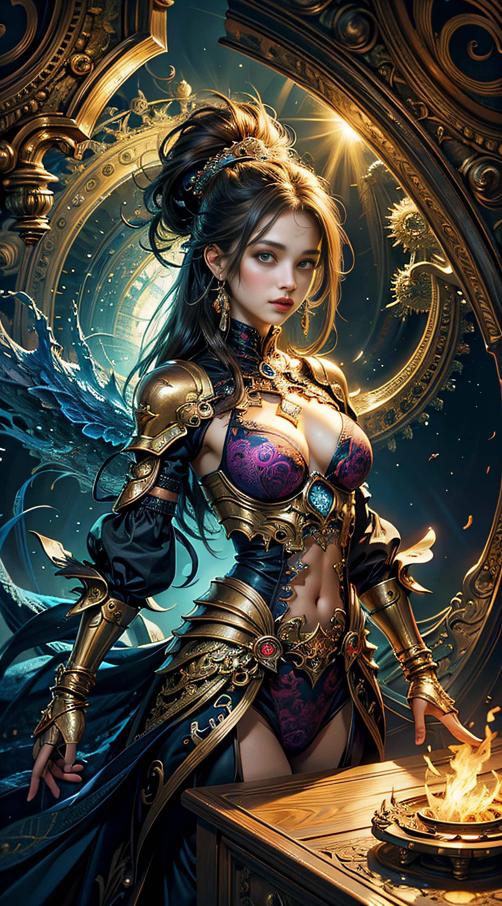 (masterpiece, top quality, best quality, official art, beautiful and aesthetic:1.2), (1girl), extreme detailed,(fractal art:1.3),colorful,highest detailed