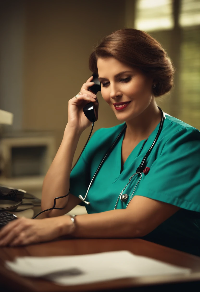 A nurse administrator on the phone with a patient