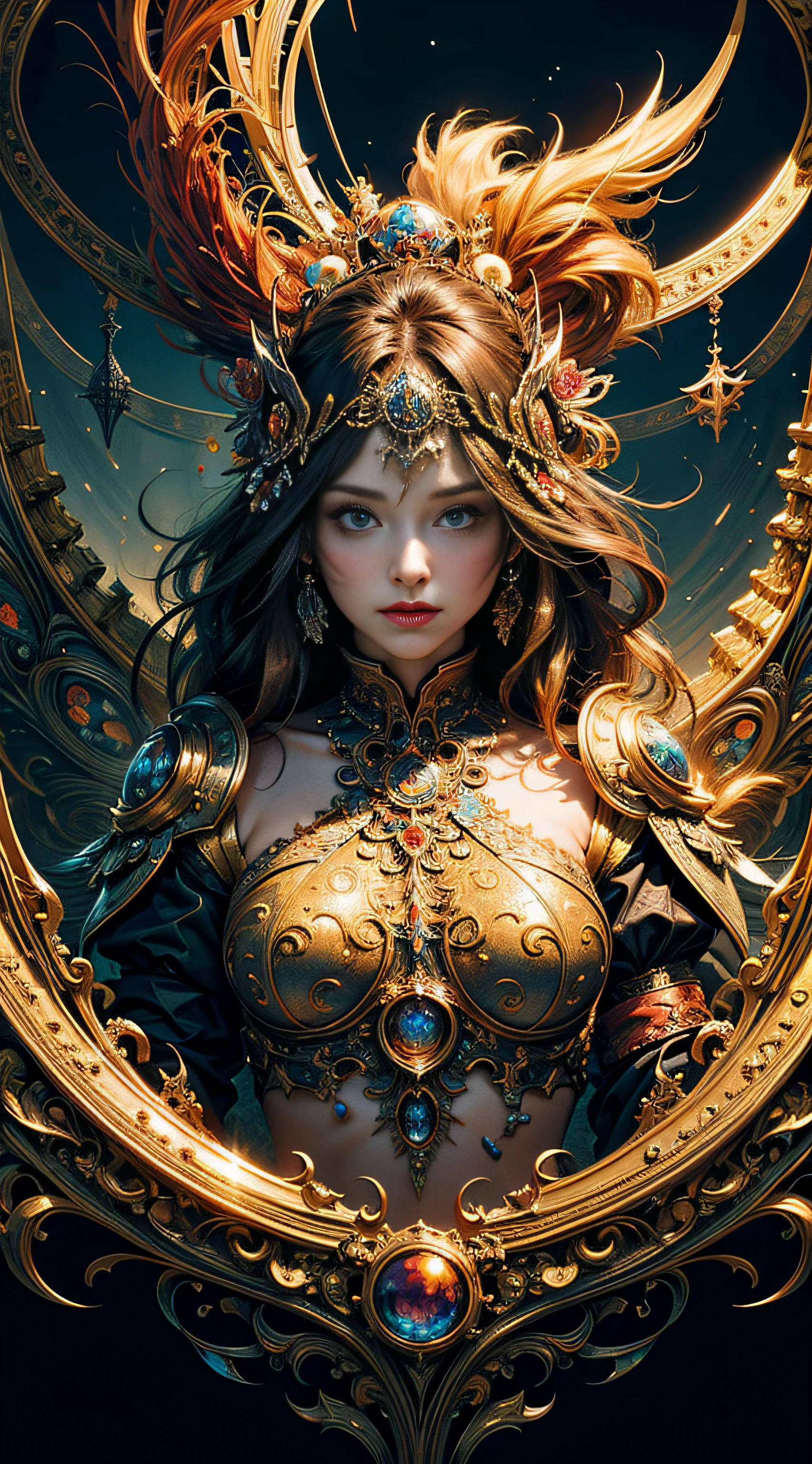 (masterpiece, top quality, best quality, official art, beautiful and aesthetic:1.2), (1girl), extreme detailed,(fractal art:1.3),colorful,highest detailed