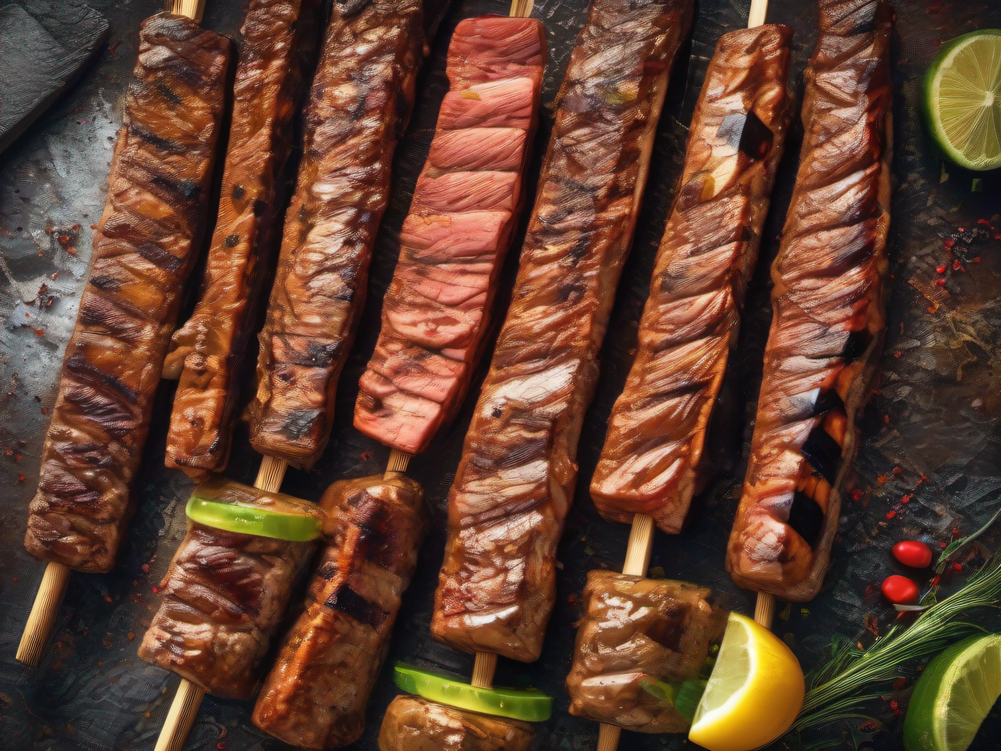Foto de arte mais bonita do mundo, churrasco na grelha, textura detalhada, close, HDR, foto realista, cinemactic,foto promocional, publicidade, iluminado, Adobe Lightrooo