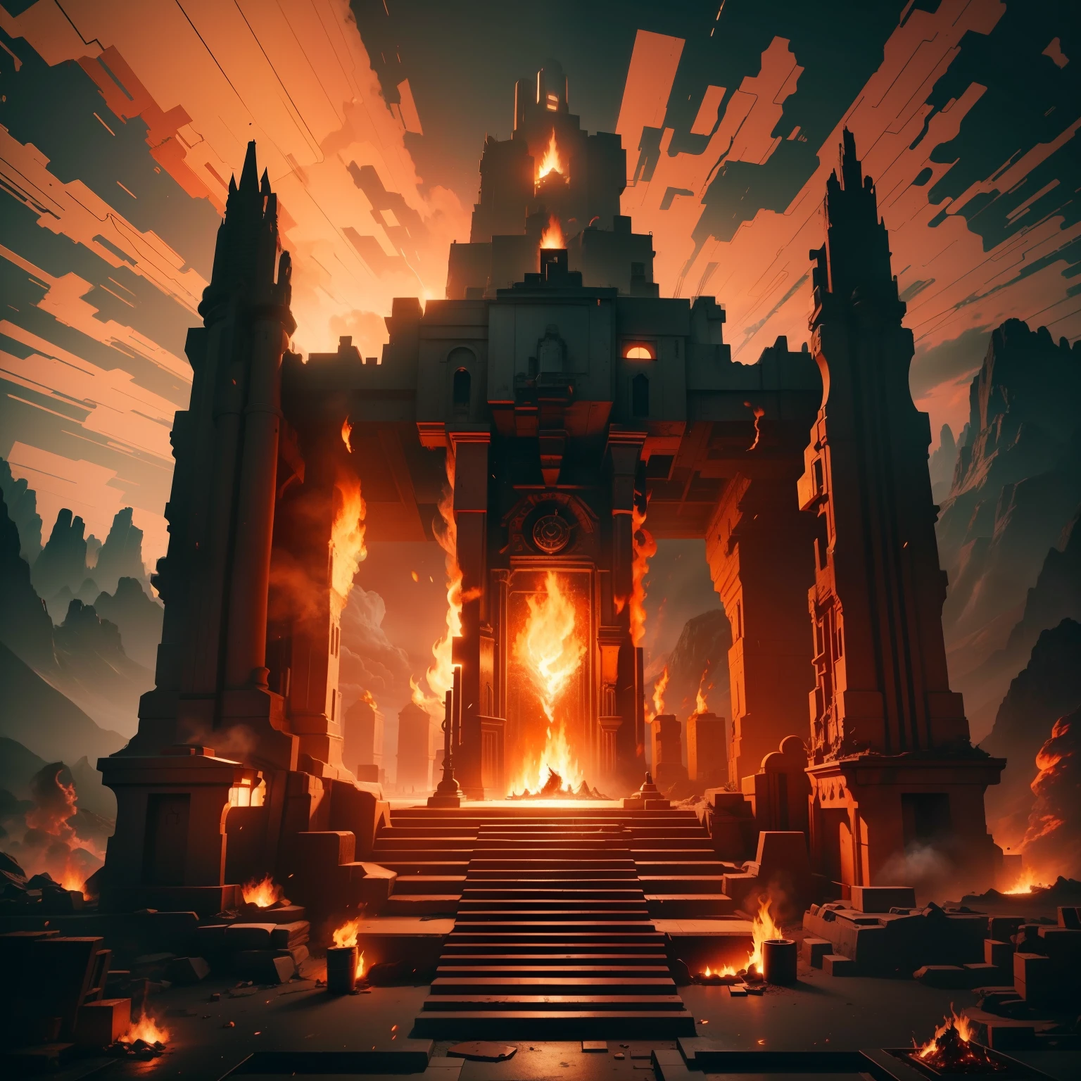 Make it ultra realistic very moody and epic,8k,flame in between