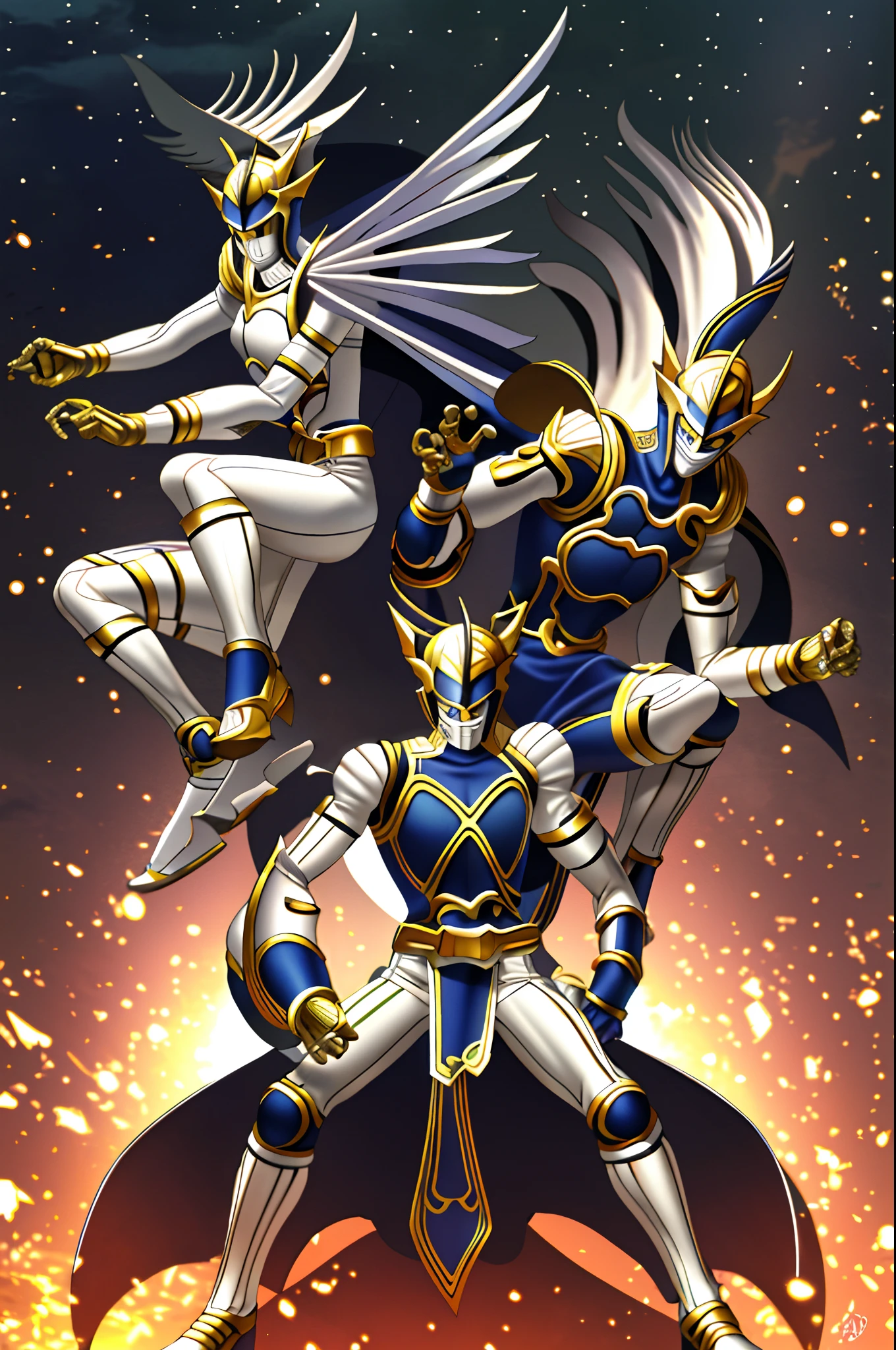 sentai hero, metal hero , angemon, angel, knight