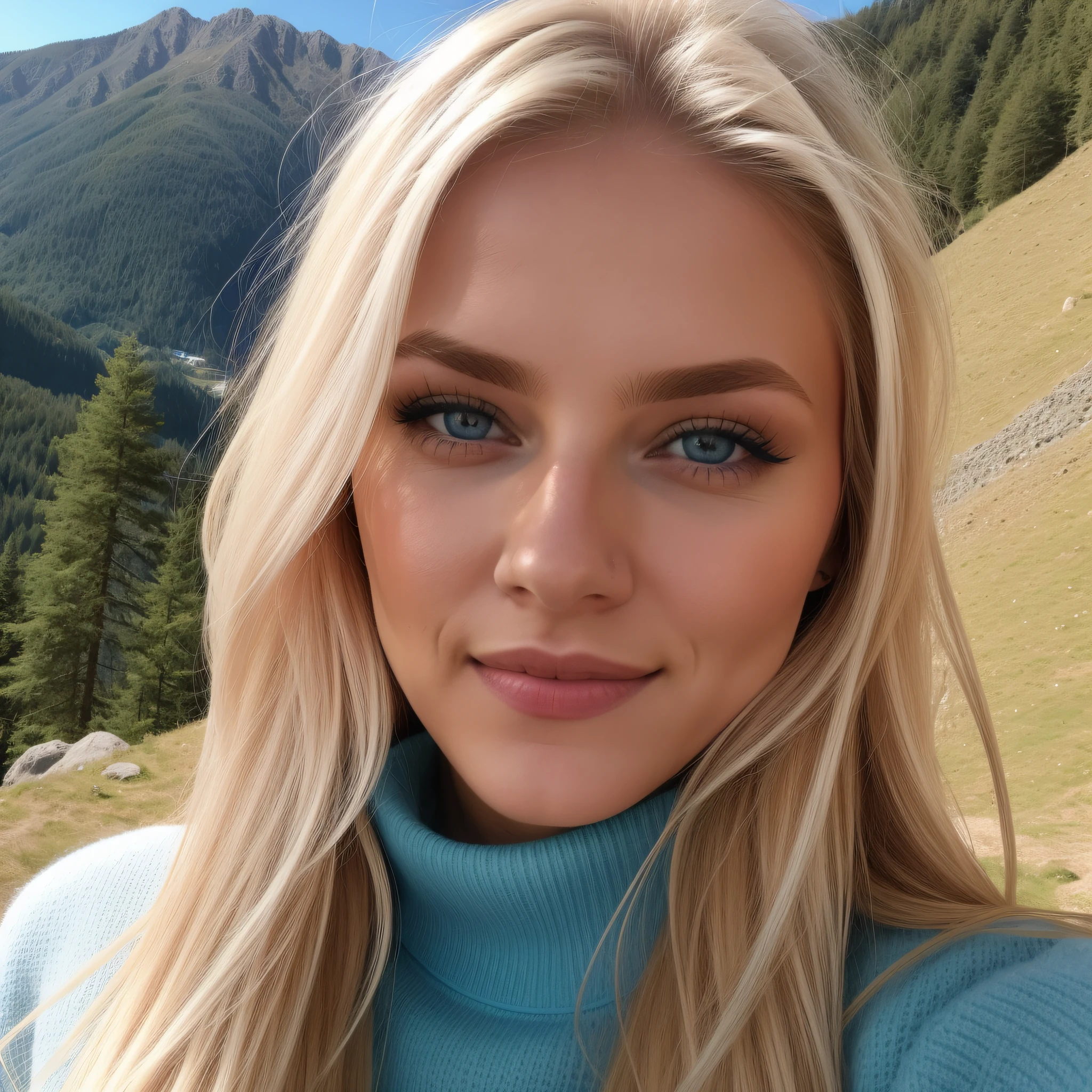 Blonde Frau mit blauen Augen, Smileing, Selfie, Wandern in den Bergen, Lara Stein, Alexandra Waliszewska, schulterlanges blondinen haare, Most beautiful woman in the world, beautiful look, Perfektes Detail, Victoria's Secret-Modell, blonde haare blaue augen, Keine Nahaufnahme, blonde Haare und blaue Augen, lange blonde Haare und blaue Augen, ohne Augenbrauen