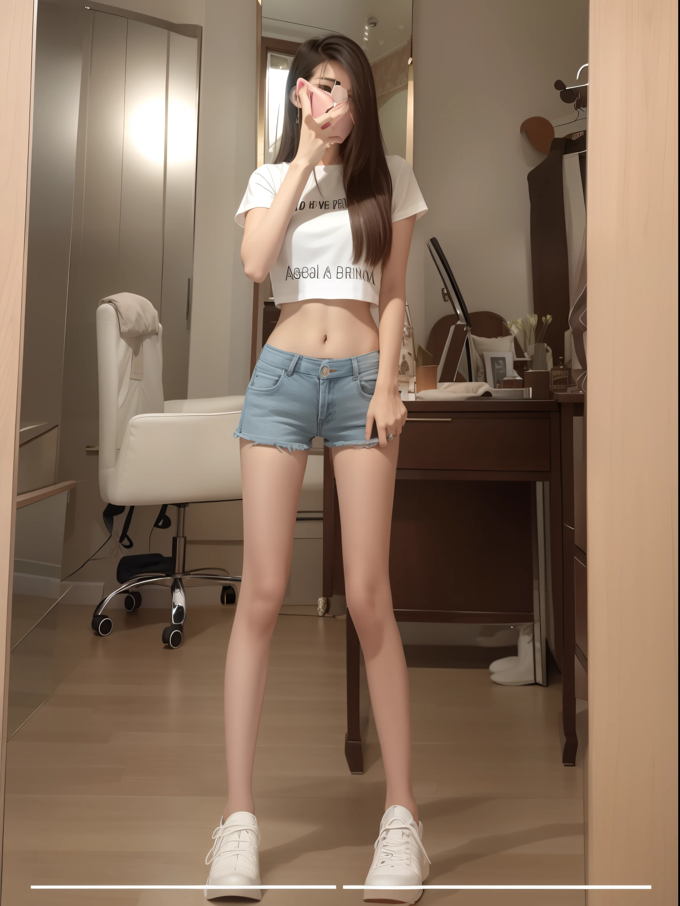 on top,Looking down,from below,Flat sandals,did not wear panties,sitting on the classroom desk,Crotch view,Mocking expressions,Smiling,No bandeau,Large angle upward view,Sky background or ceiling background