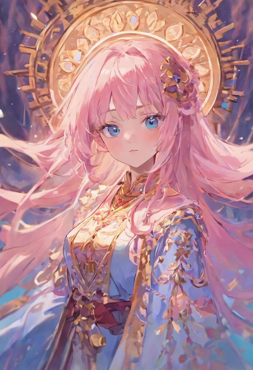 several illustrations of the same character with white background . uma princesa estilo medieval. pintura estilo manga. realistic strokes. young woman, woman, pink long hair, blue eyes, masterpiece, high quality
