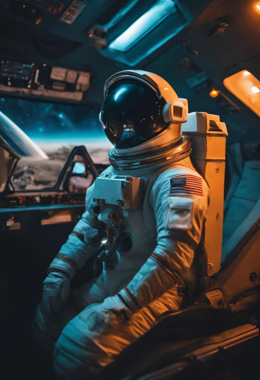 crie um avatar de um astronauta entrando no descanso de Deus
