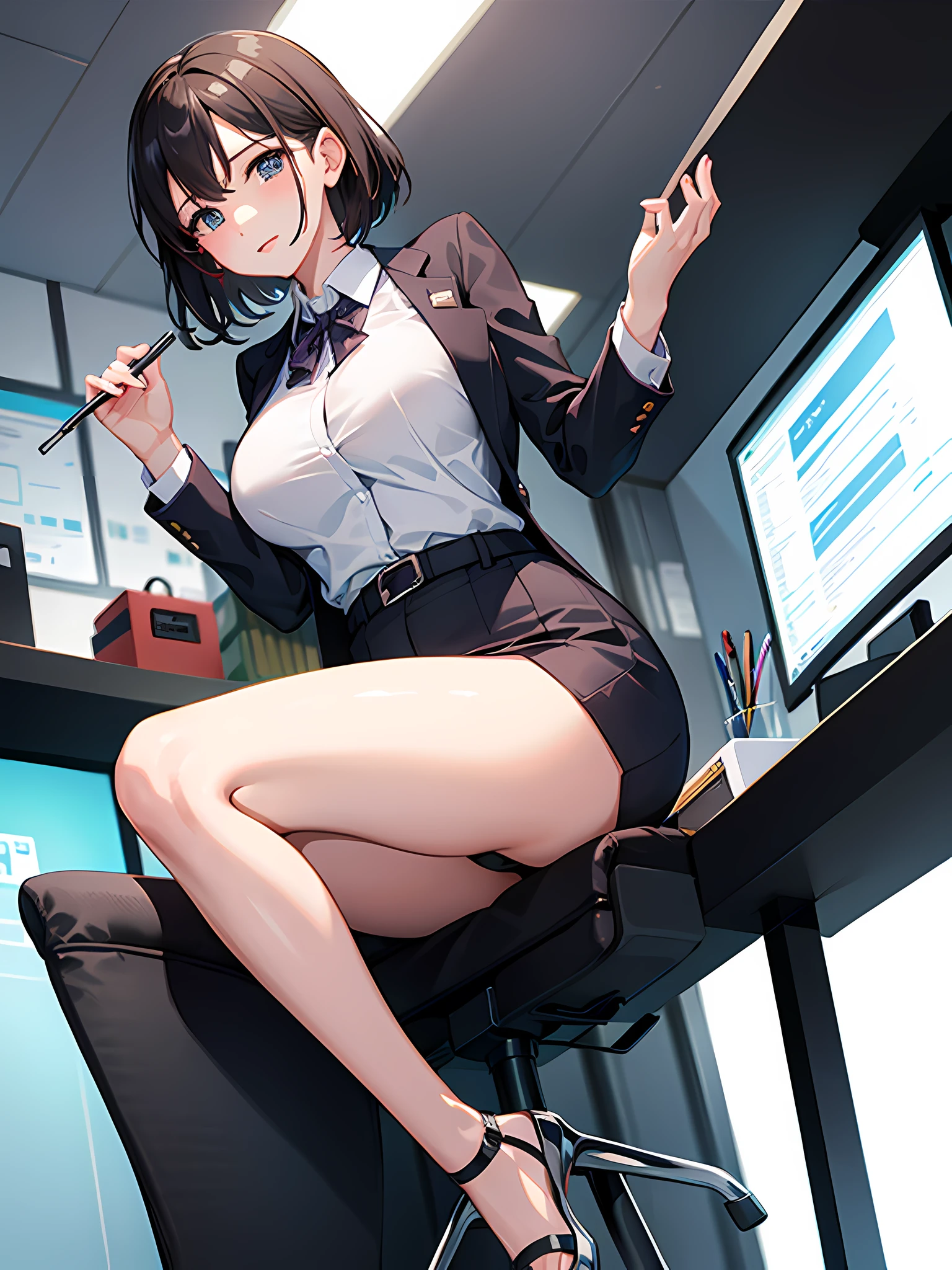 Office woman no background