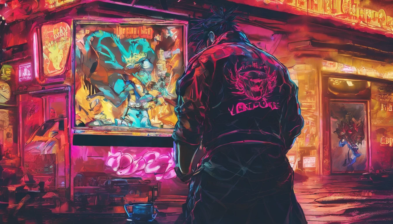 perssonage cyber punk,urban buildings,neon, com fundo preto,tmasterpiece,True Restoration,Aprimore os detalhes,Fujifilm XT3 Uma obra-prima de pintura realista,melhor qualidade,8k UHD,digital SLR camera
