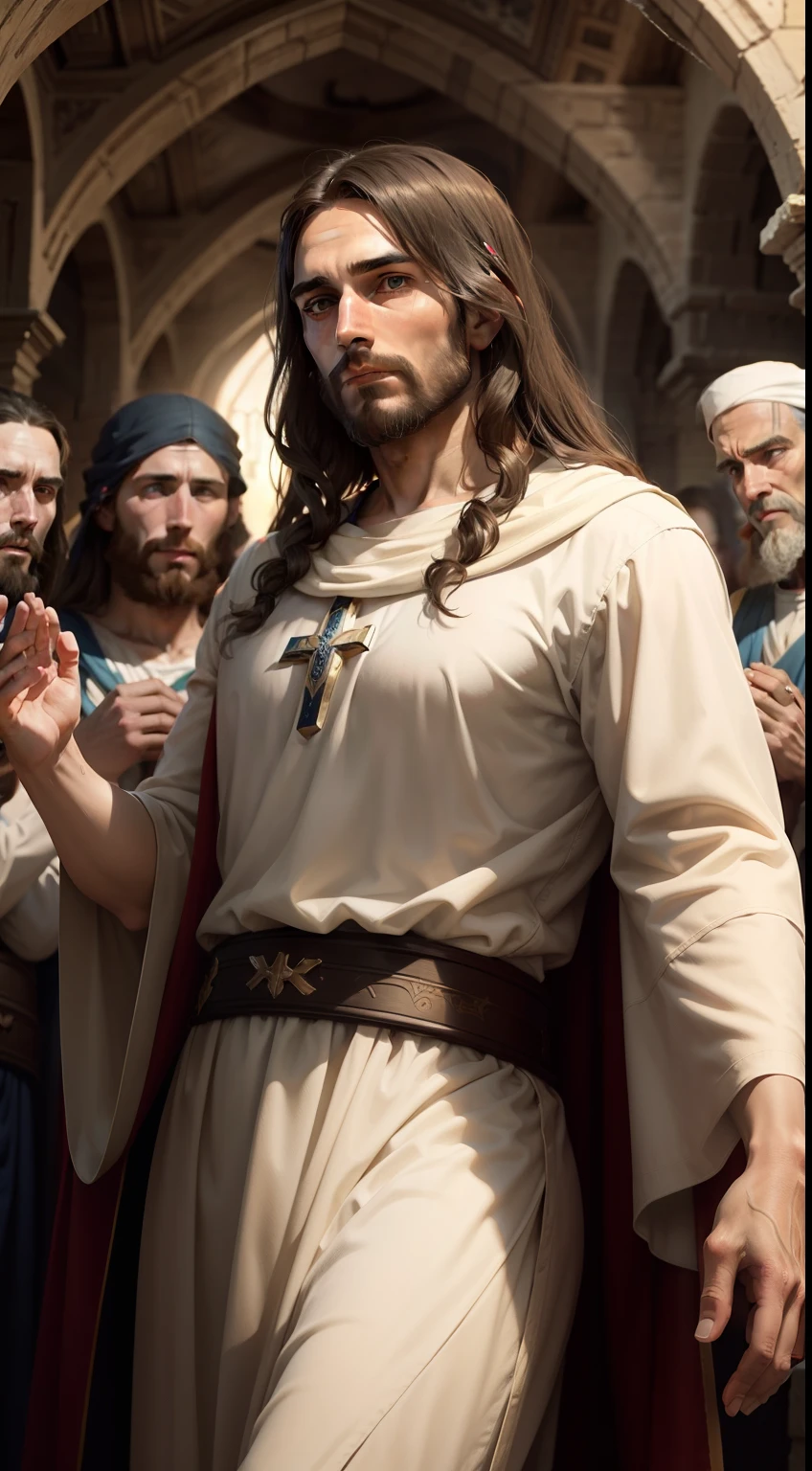 Jesus Christ reunited with his 12 apostles
