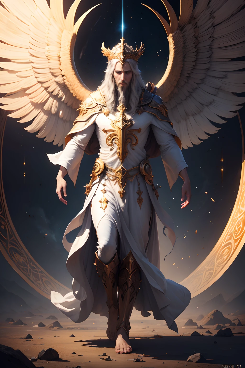 dragon mask creature, angel, diablo style, holy light, full body, fantasy heaven gate background, fantasy colors, energy steam on hand, masterpiece, ultra high quality, ultra face detail