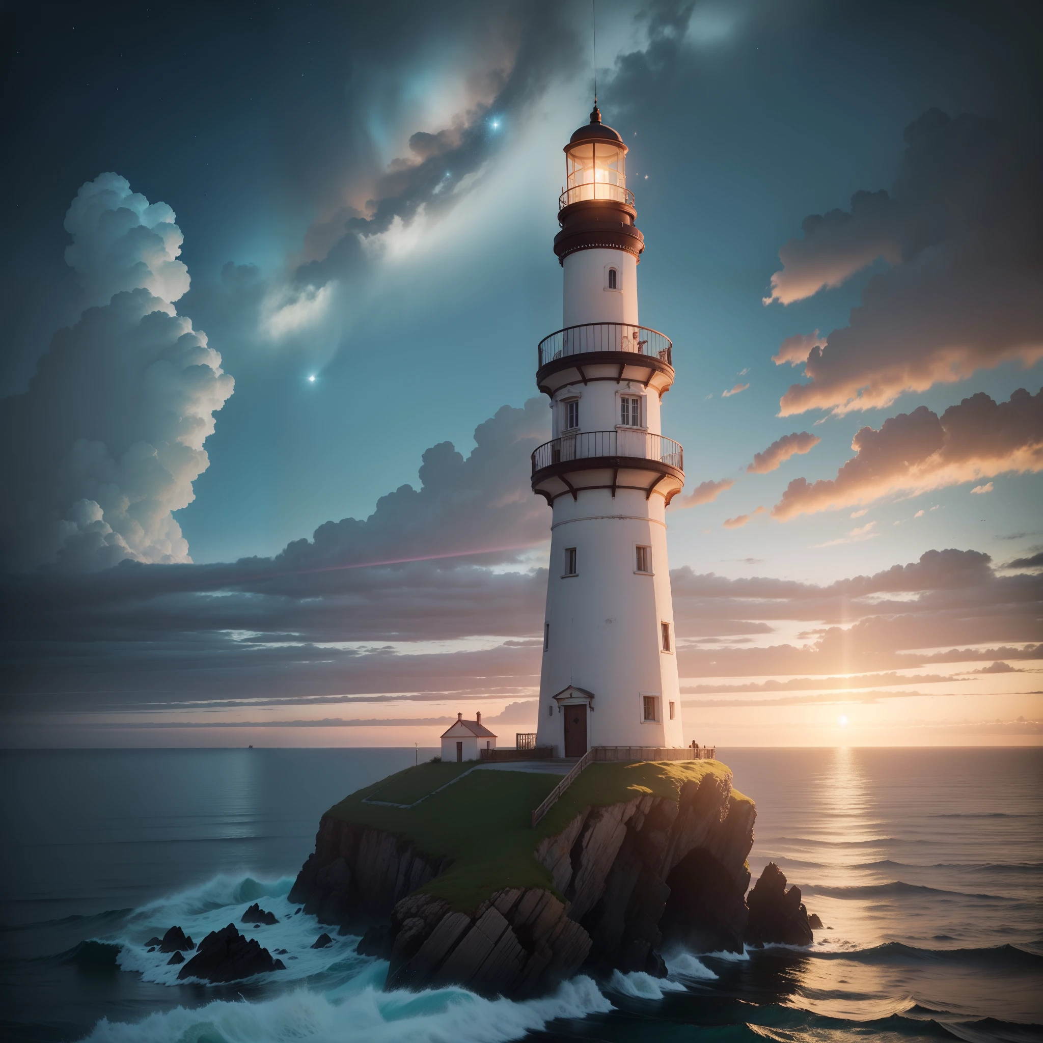 Na serenidade das noites estreladas, in a setting that stretched beyond the horizon, I was aboard a boat near a lonely lighthouse, strategically placed on an island of the Alcatrazes archipelago, whose beam of mighty light cut through its calm waters. It was during these moments of contemplation, what philosophical daydreams invaded me.
Ali, That lonely tower remained unshaken, como se fosse uma sentinela de tempos imemoriais. It wasn't the first time I'd visited the archipelago, And the lighthouse was always there, firme e sereno, Facing the calm of the sea and the fury of the waves with the same determination. Sua luz nunca se apagava, como se ele carregasse consigo uma responsabilidade eterna.