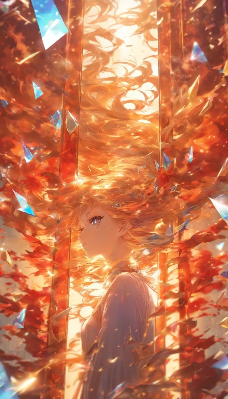 Broken mirror，Huge rift，Beautuful Women