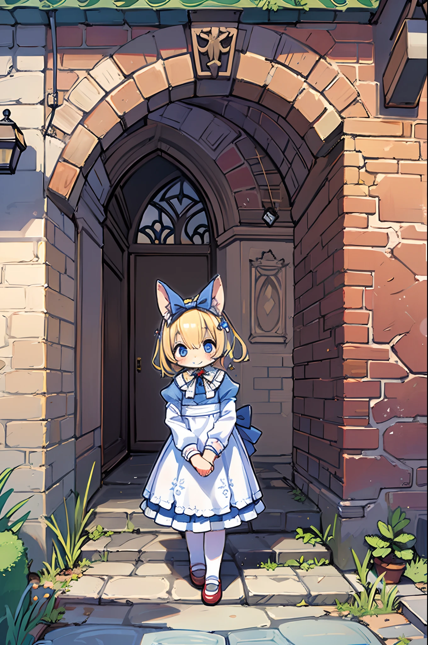 Alice \(Alice in Wonderland\),kawaii、tiny girl、Cheshire Cat