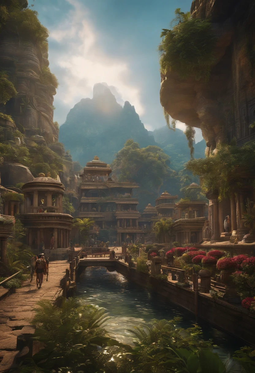 (Ultra photo realsisim, Intricate, epic cinematic scenery), (Mind Destroyers search for the legendary Lost City, full bodyesbian) (In the bustling port), (Intricate, A lot of small details, Amazing lighting, stunning environment), (Colorful, Ultra photo realsisim, High quality, Highly detailed, Sharp focus, 8K UHD, ultra-realistic realism)