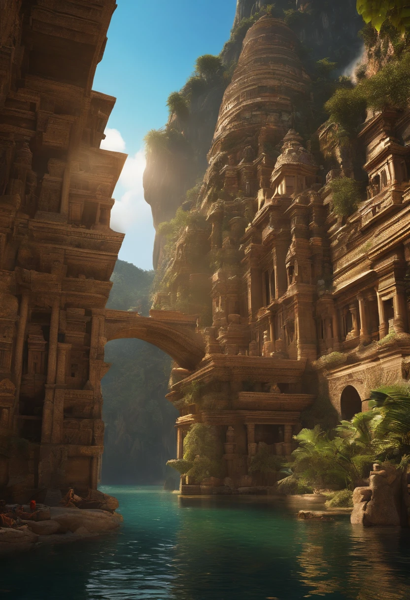 (Ultra photo realsisim, Intricate, epic cinematic scenery), (Mind Destroyers search for the legendary Lost City, full bodyesbian) (In the bustling port), (Intricate, A lot of small details, Amazing lighting, stunning environment), (Colorful, Ultra photo realsisim, High quality, Highly detailed, Sharp focus, 8K UHD, ultra-realistic realism)