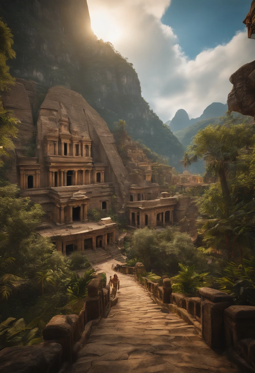 (Ultra photo realsisim, Intricate, epic cinematic scenery), (Mind Destroyers search for the legendary Lost City, full bodyesbian) (In the bustling port), (Intricate, A lot of small details, Amazing lighting, stunning environment), (Colorful, Ultra photo realsisim, High quality, Highly detailed, Sharp focus, 8K UHD, ultra-realistic realism)