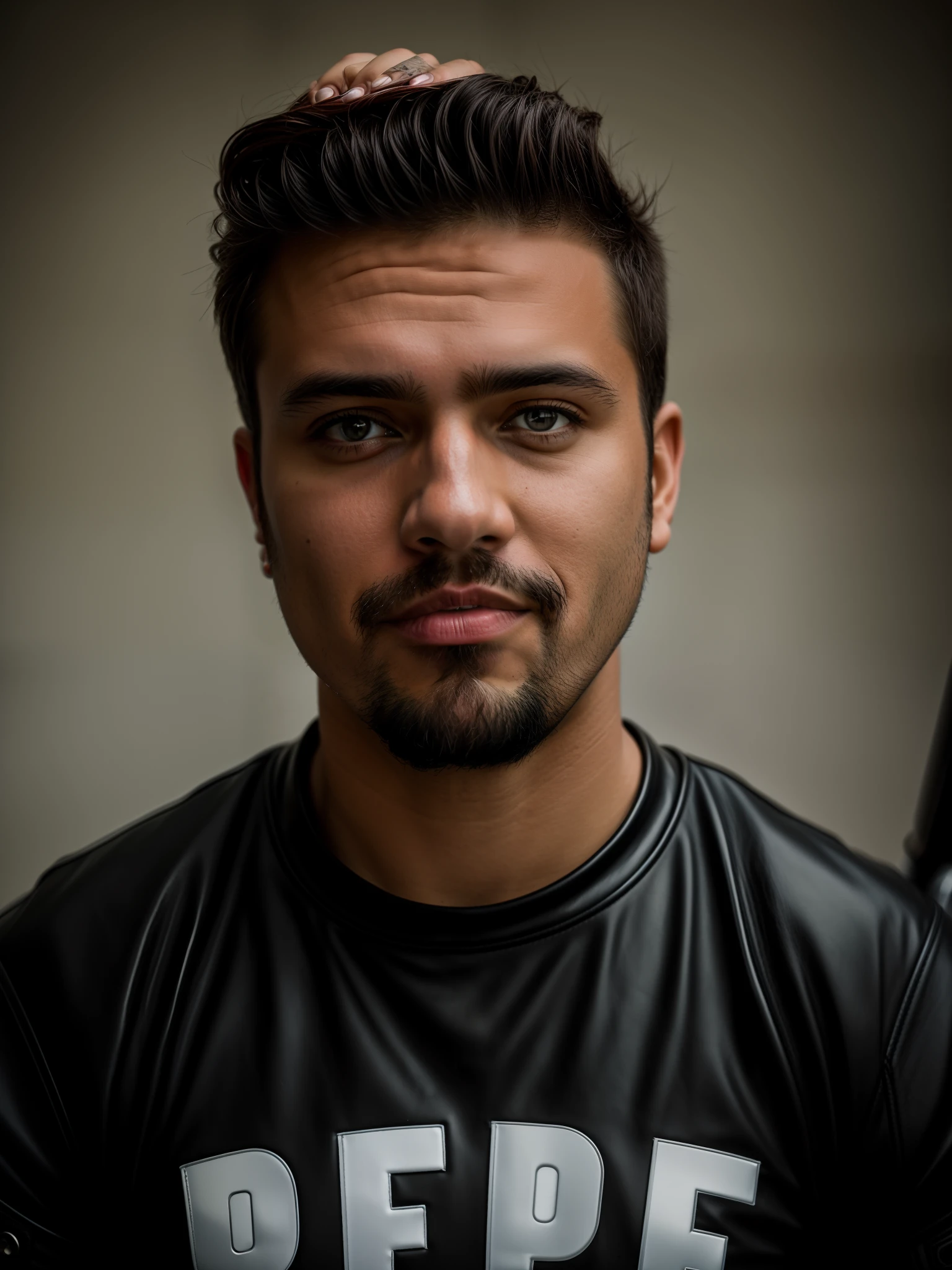 there is a man that is sitting on a motorcycle, motorbiker, without helmet, biker, motorcycle, mid shot portrait, picture of a male biker, motorbike, portrait shot 8 k, sitting on a motorcycle, potrait, full protrait, riding a motorcycle, shot on nikon z9, taken with sony alpha 9, edited in photoshop, candid picture