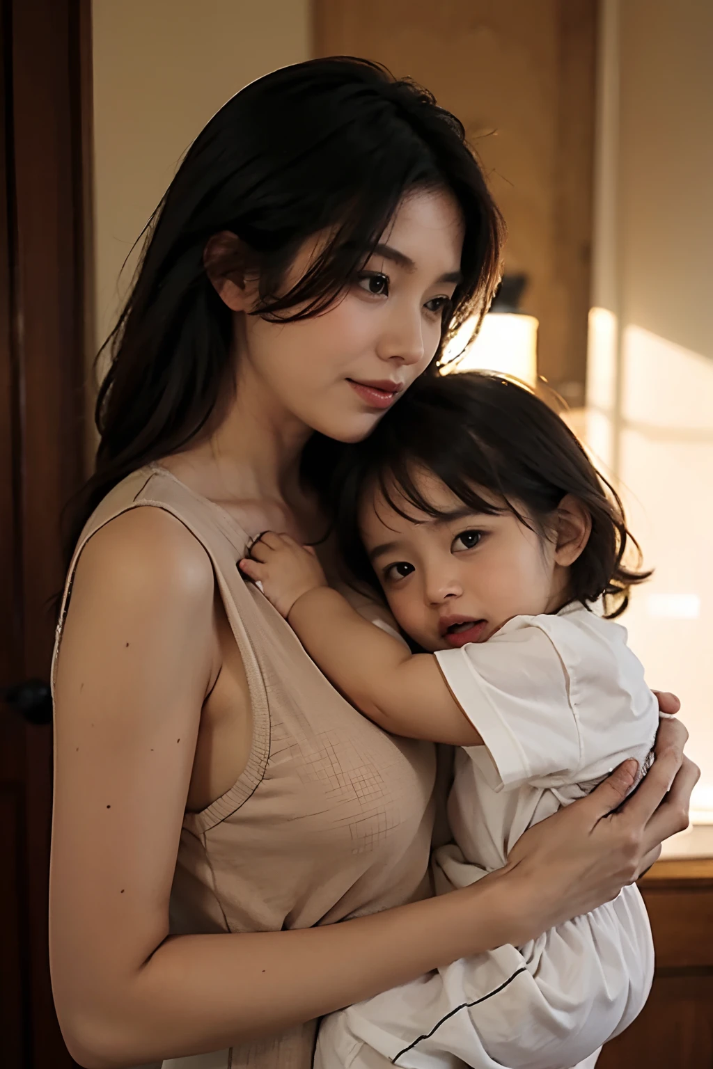 Mothers breastfeeding their children