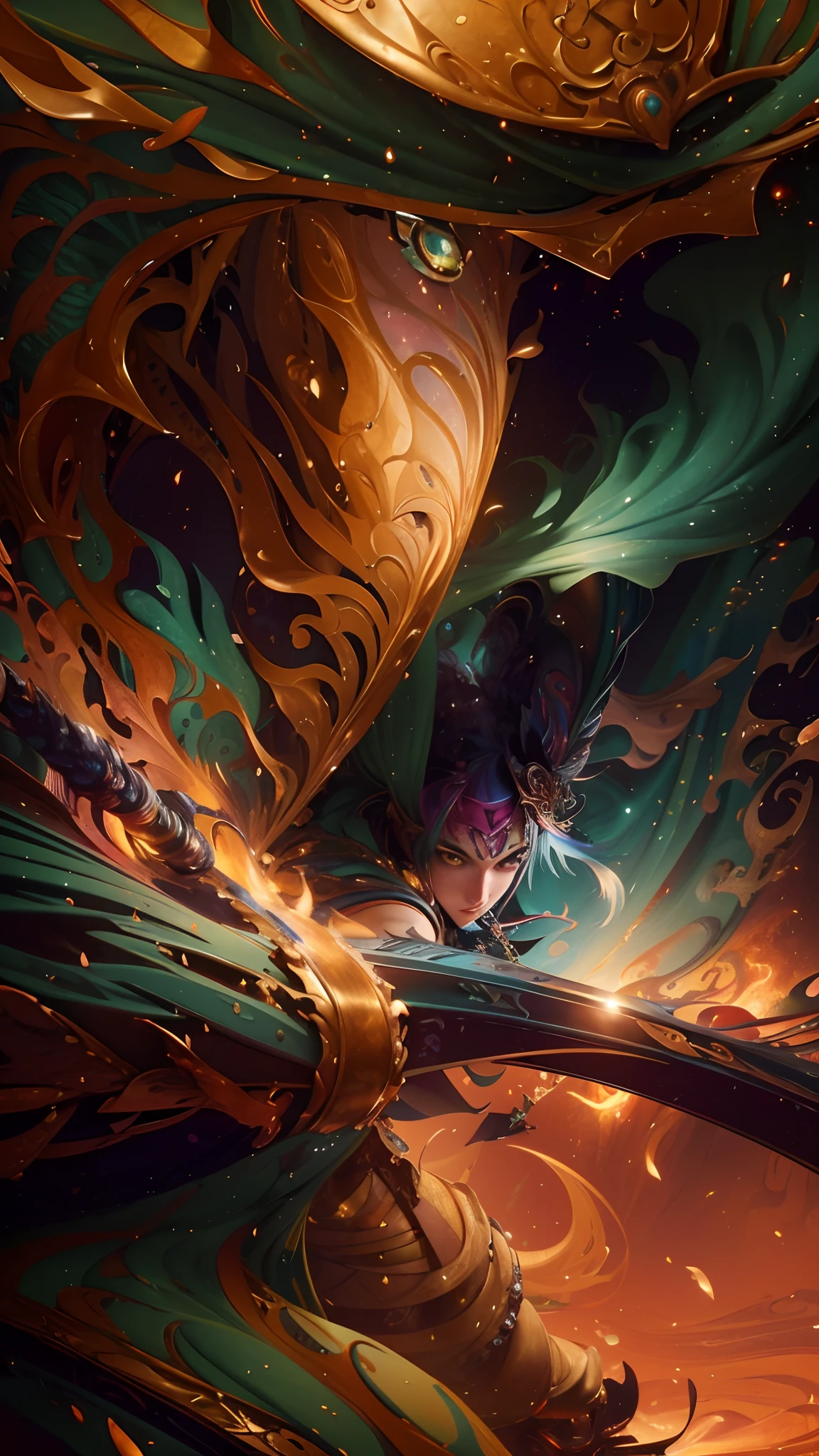 (masterpiece, top quality, best quality, official art, beautiful and aesthetic:1.2), extremely detailed,(fractal art:1.1),(colorful:1.1),highest detailed,(zentangle:1.2), (dynamic pose), (abstract background:1.3),  (shiny skin), (many colors:1.4), cute programming languages
