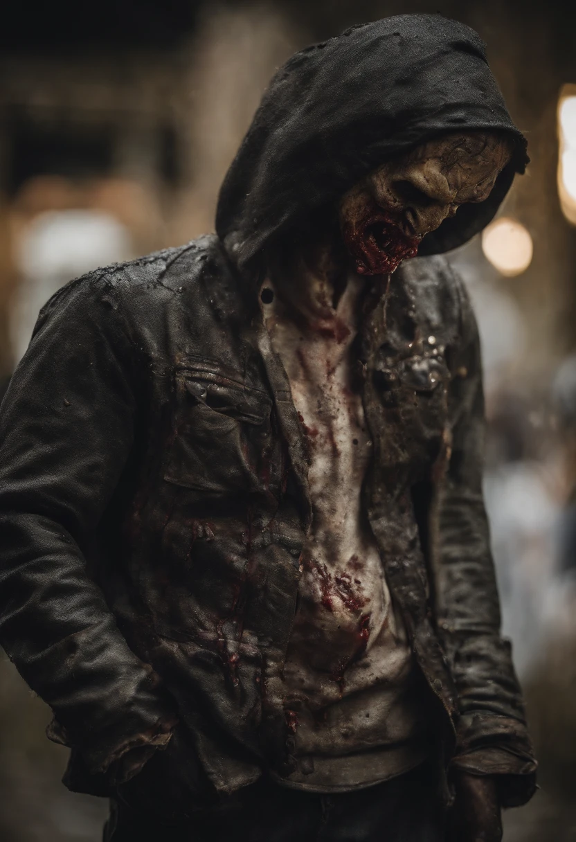A Perfect Zombie Pikachu, Blood Sparks, Maniac Face, Detailed and Intrincicate, Melting