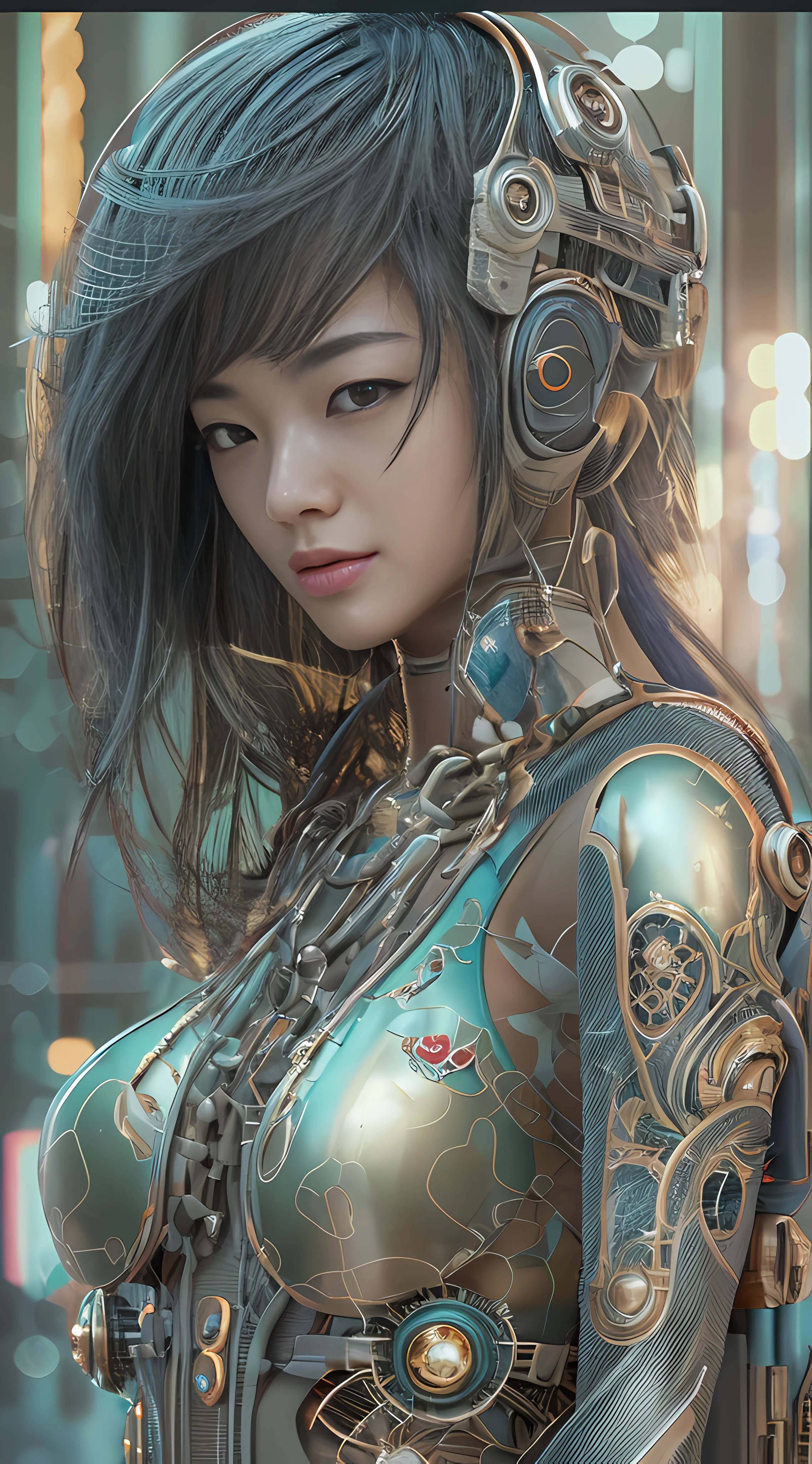 Cyberpunk future clothing, virtual nude body, show full body naked girl, combined with Chinese elements, reflecting the character of the soft side, without clothes, Chinese elements, Miki Asai Macro photography, close-up, hyper detailed, trending on artstation, sharp focus, studio photo, intricate details, highly detailed