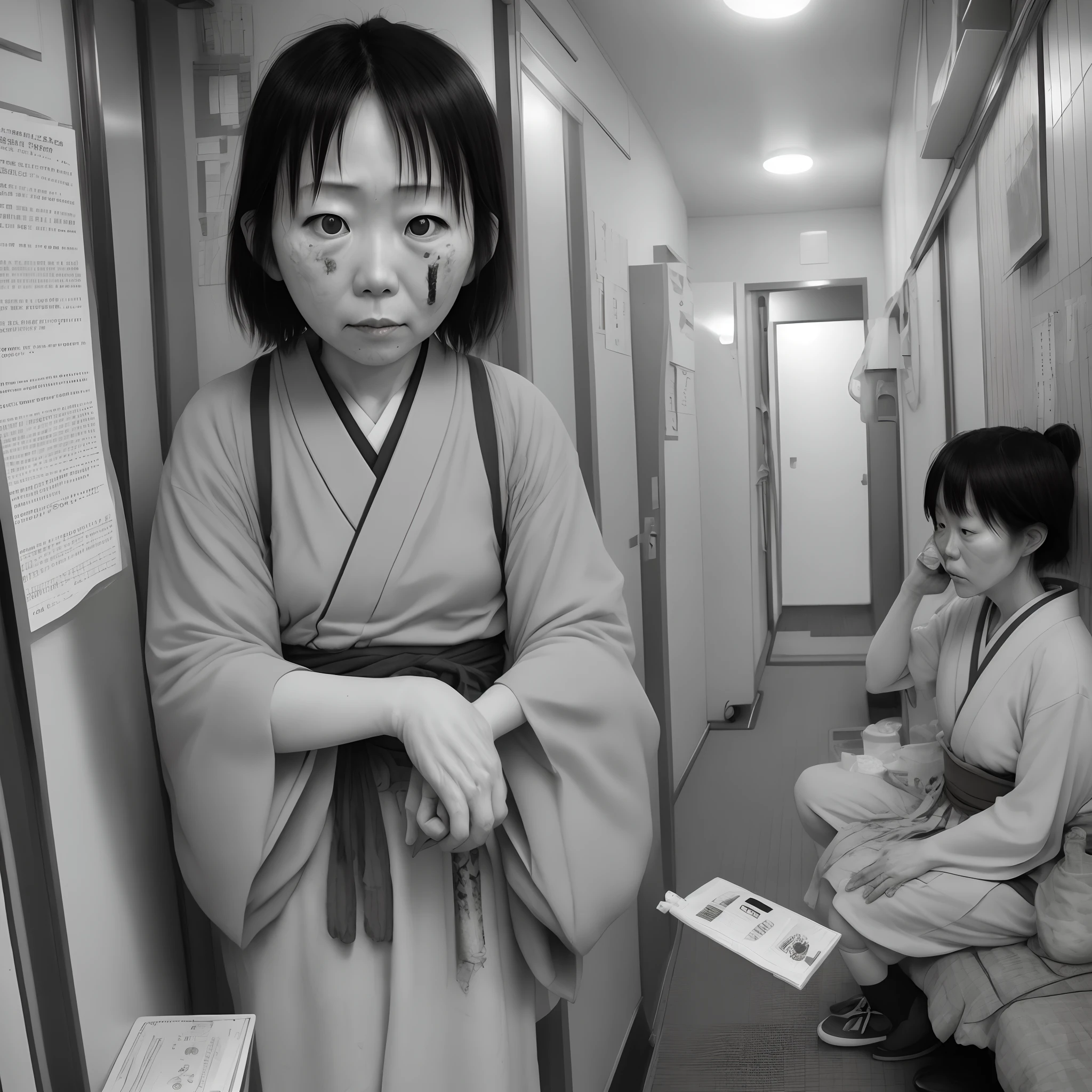Japanese girl, 35 years old, junkie,