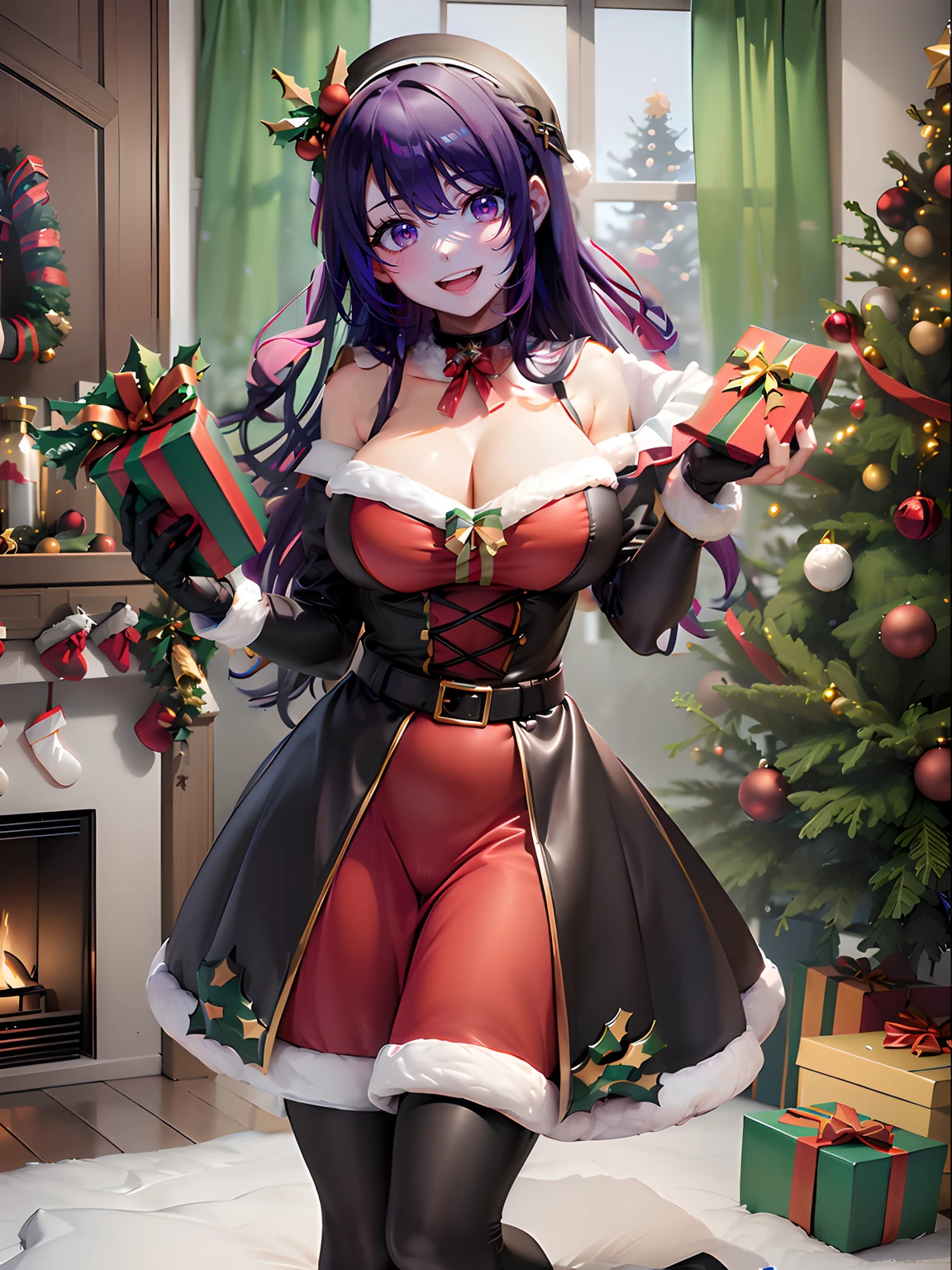 (Joyful smile on her face):1.3),