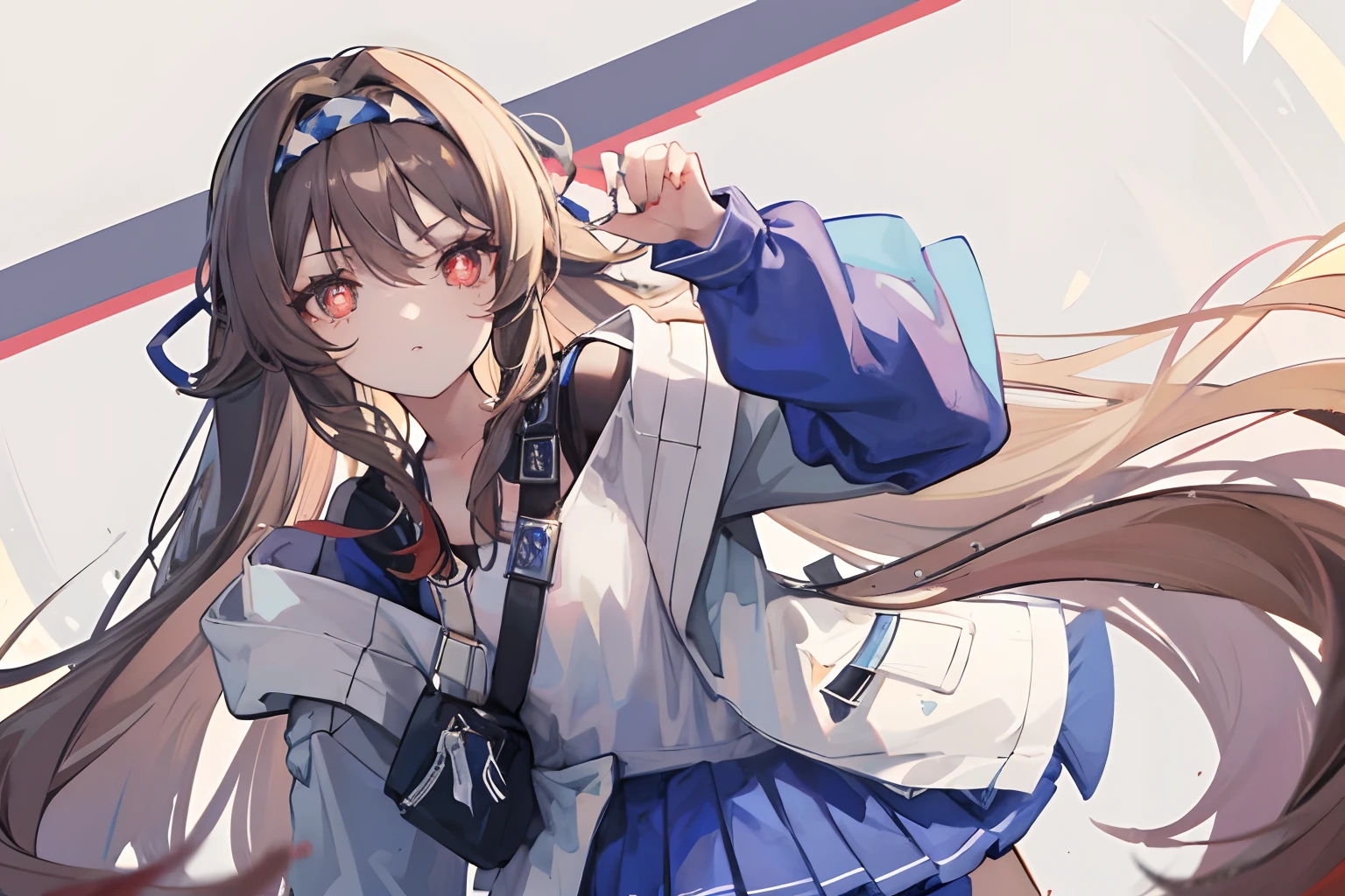 long light brown hair,Pupilas blancas profundas,ojos rojos, vestido de seda,Una chica dulce, Cerrar a los ojos