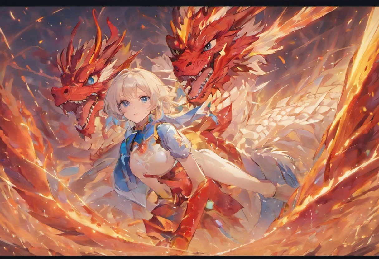 A beautiful woman riding a dragon