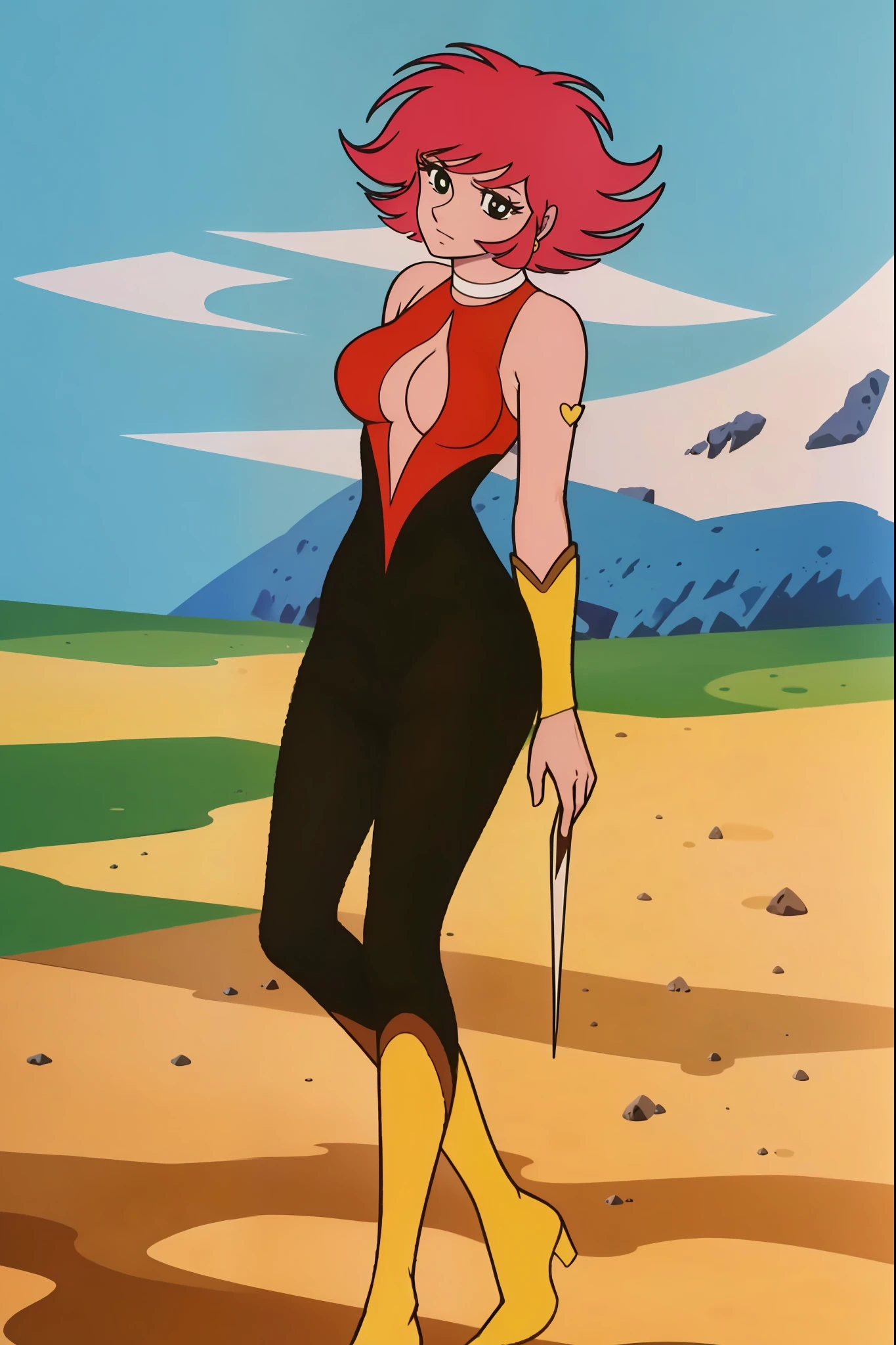 masterpiece, best quality, solo, 1girl,outdoor,looking at viewer,(cowboy shot:1.2), CutieHoney,full body,