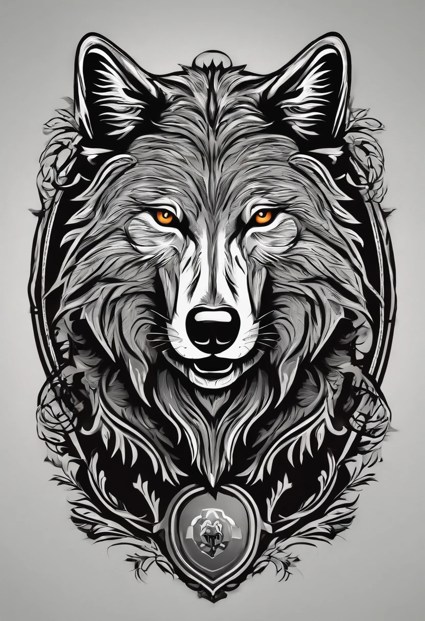 Logo for men's clothing brand related wolves emblem for men's designer clothing brand in excellent quality spectacular designer well detailed modern excellent quality Full HD 9k and natural lighting