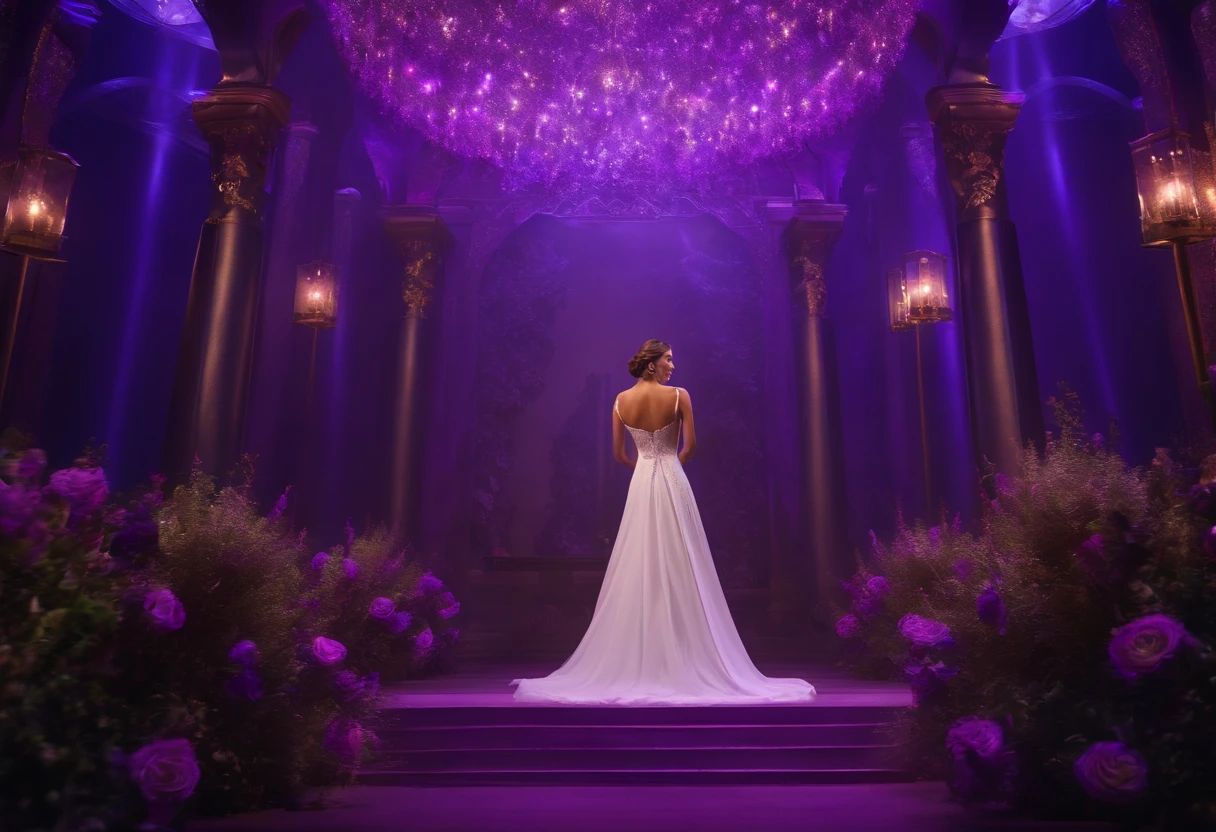 8k nobility with purple lights in the background