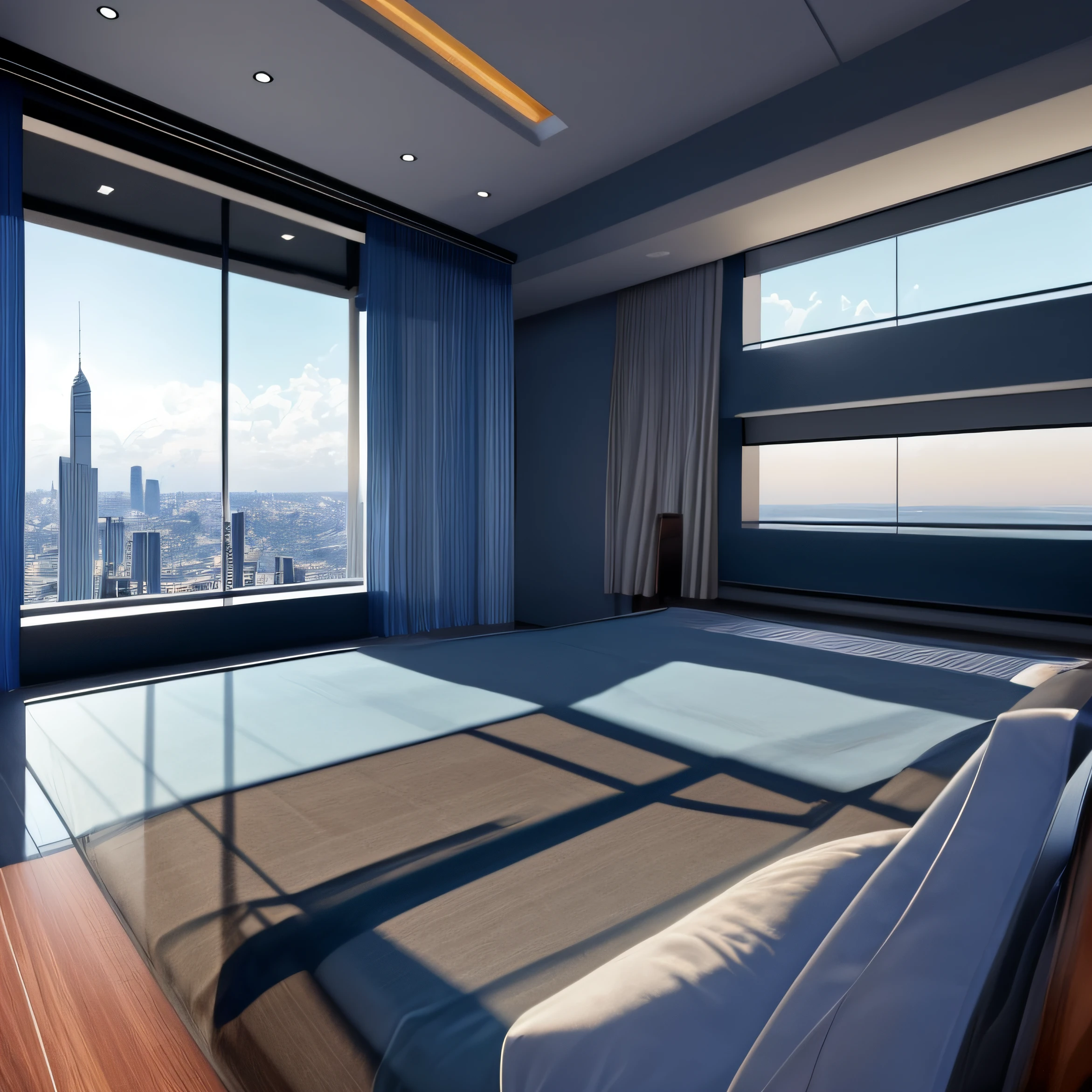 Young astronaut walks in huge giant room of a skyscraper. description: The room is spacious, Adicionar alto, Large windows in the room in a panoramic view of the scene, com uma cama grande no centro. Grande, Tall windows offer an impressive view of a sunny metropolis. Add a blue sky with clouds in the sky, Add panoramic view to the entire scene, Adicionar tinta foscainspirada em Syd Mead, Adicione hiper-realismo no corpo masculino astronauta, Set well with details fingers and hands, pernas e rosto, well-defined astronaut suit SeaArt Robot Upscaling Standard 16:15:04 Young astronaut wakes up in a huge bed in a giant room of a skyscraper. description: The room is spacious, Adicionar alto, Large windows in the room in a panoramic view of the scene, com uma cama grande no centro. Grande, Tall windows offer an impressive view of a sunny metropolis. Add a blue sky with clouds in the sky, Add panoramic view to the entire scene, Adicionar tinta foscainspirada em Syd Mead, Adicione hiper-realismo no corpo masculino astronauta, Set well with details fingers and hands, pernas e rosto, roupa do astronauta bem definida
