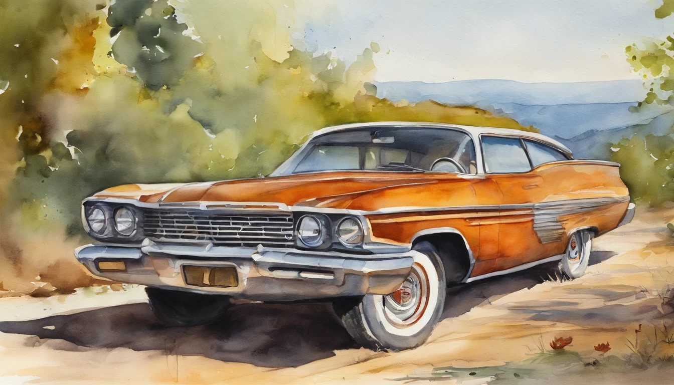 there is a cartoon old car retro futuristic parked on the side of the road, 1998, 1 9 99, vintage car, 1 9 98, 1 9 99, 2000, vintage cars, 1 9 98, 1 9 99, 2000, a wide full shot. illustration. realist. 3d. mega man game style.