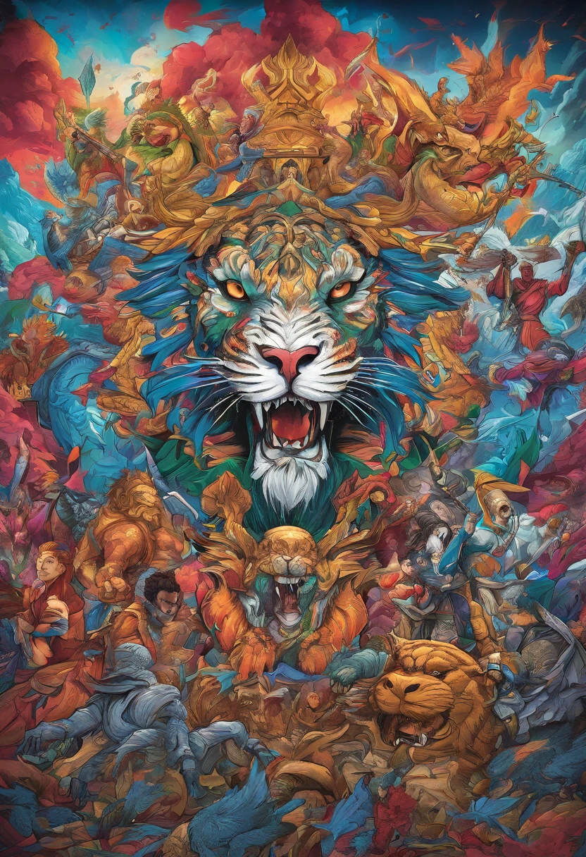 (Heroes of Might and Magic), rey, Manticore, basilisk, Fight scene, Magic Castle Army