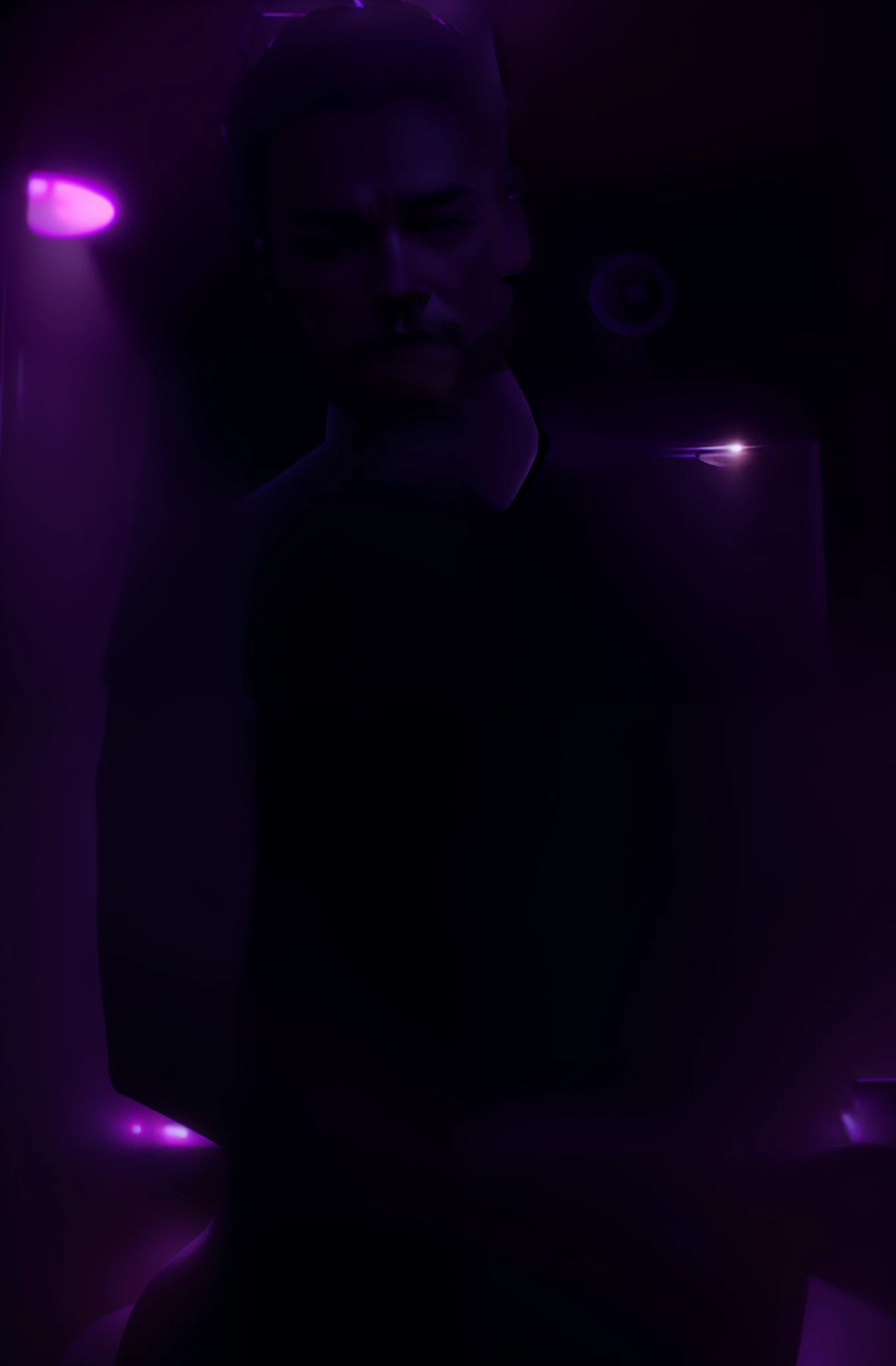 king 8k with purple lights in the background, ultrarealistic