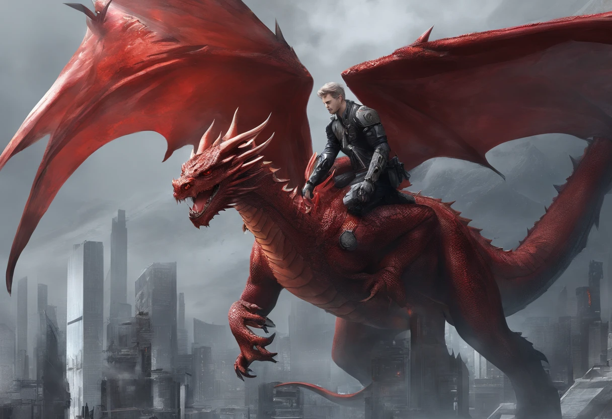 anthro, duo, male/female, white body, ((male red dragon)), on back, female penetrated, female on top, hi res, detailed background, black sclera, deep penetration, cum inside, big red penis in pussy, ((photorealism)), by pino daeni, by hioshiru, masterpiece, digital painting, vibrant, gloomy, dynamic light, blue sky,