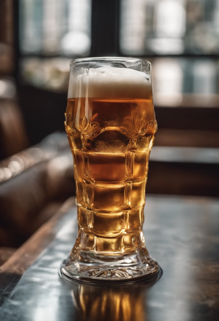 (Beer in a glass in the form of ), A puddle of beer on the table, restaurant, portraite of a, (sharp-focus: 1.2), photo (American Apartment), in a Parisian coffee shop, (Beautiful reflections: 1.1), Detailed pleats, Delicious testicles, (hard: 1.2), (Moderate lighting,: 1.2), Depth of field, bokeh, 4k, HDR. Cover photo, ((skin with fine spots and wrinkles), (moody lighting: 1.2)