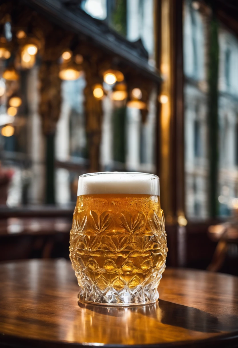 (Beer in a glass in the form of ), A puddle of beer on the table, restaurant, portraite of a, (sharp-focus: 1.2), photo (American Apartment), in a Parisian coffee shop, (Beautiful reflections: 1.1), Detailed pleats, Delicious testicles, (hard: 1.2), (Moderate lighting,: 1.2), Depth of field, bokeh, 4k, HDR. Cover photo, ((skin with fine spots and wrinkles), (moody lighting: 1.2)