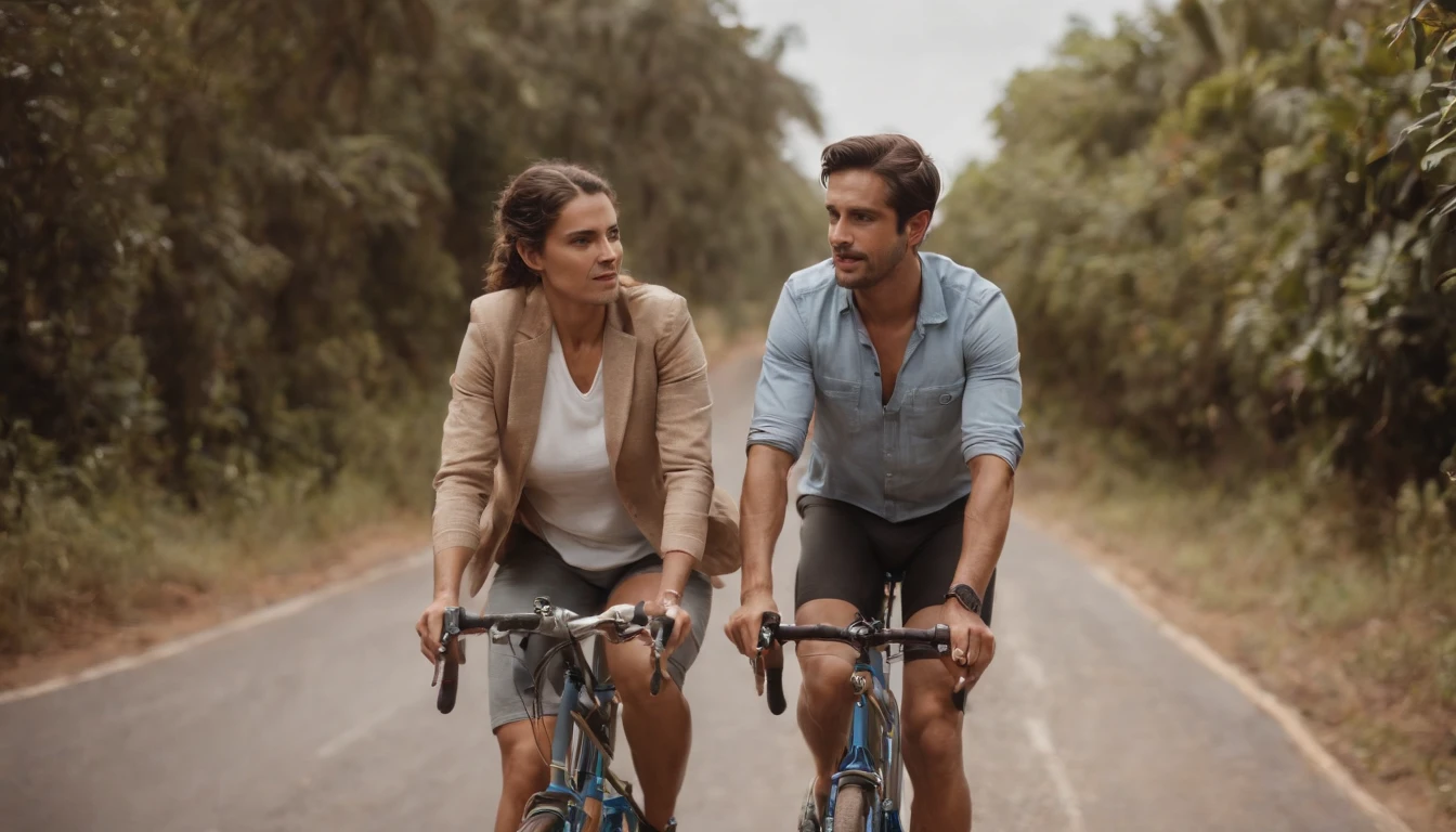 Casal de ciclistas brasileiros