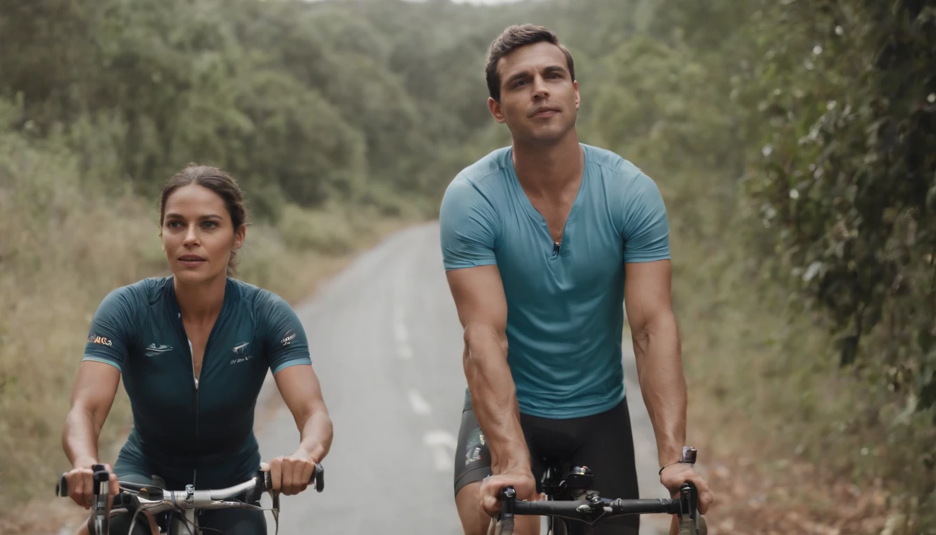 Casal de ciclistas brasileiros
