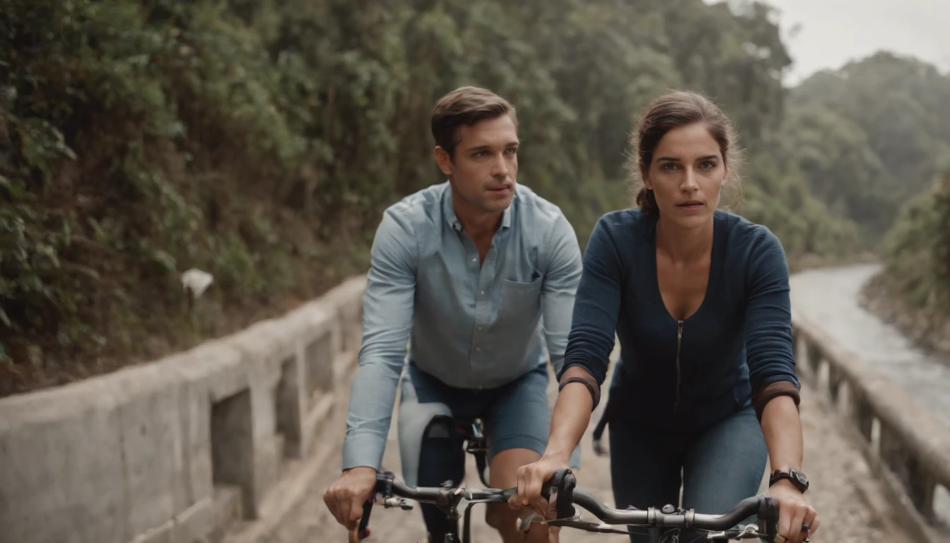 Casal de ciclistas brasileiros
