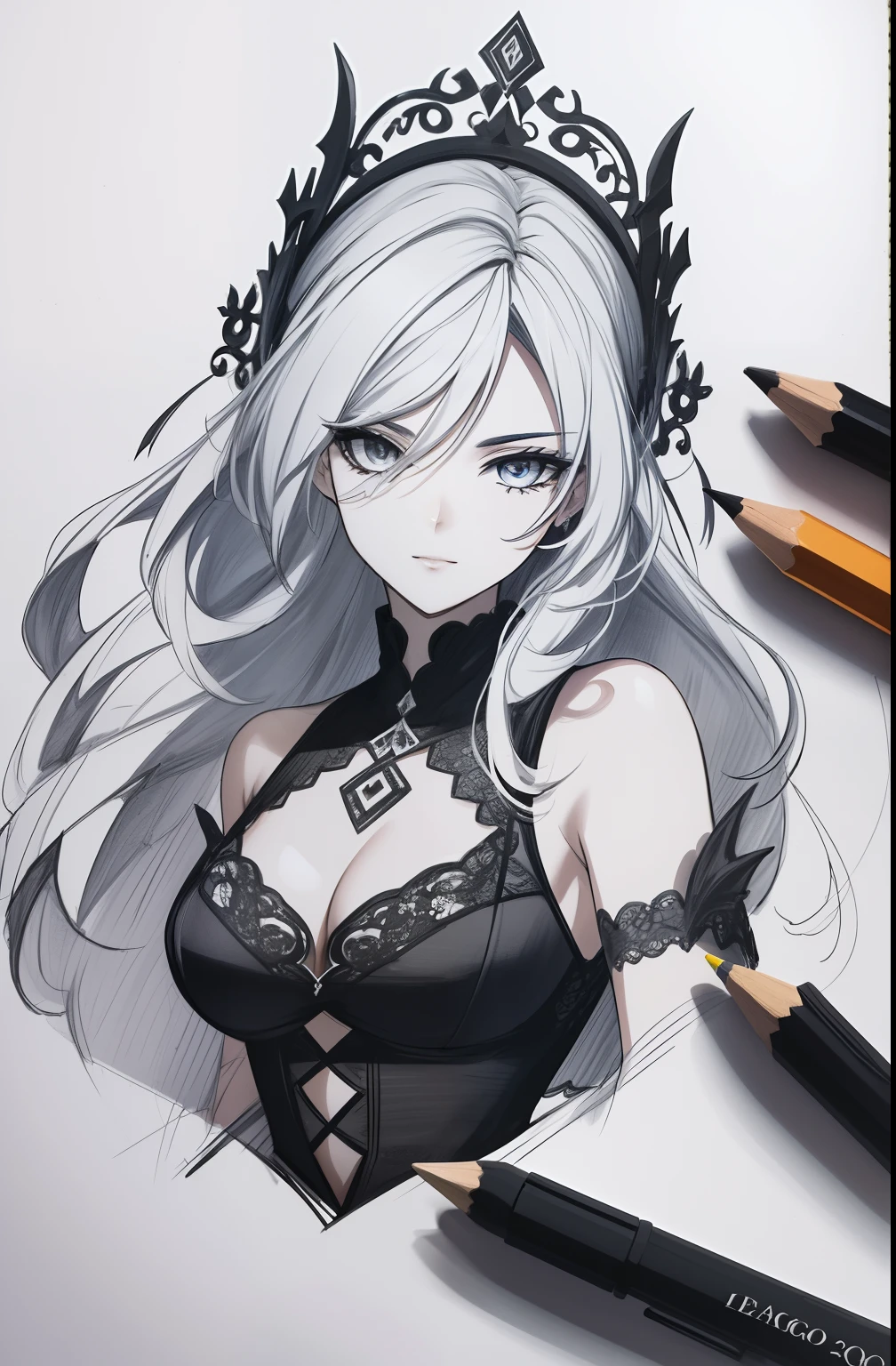 (obra-prima, melhor qualidade), detalhes intrincados, karma dark dragon, sketchfab, desenho, pencil draw, preto e branco, manga, pencil draw, shadow overlay