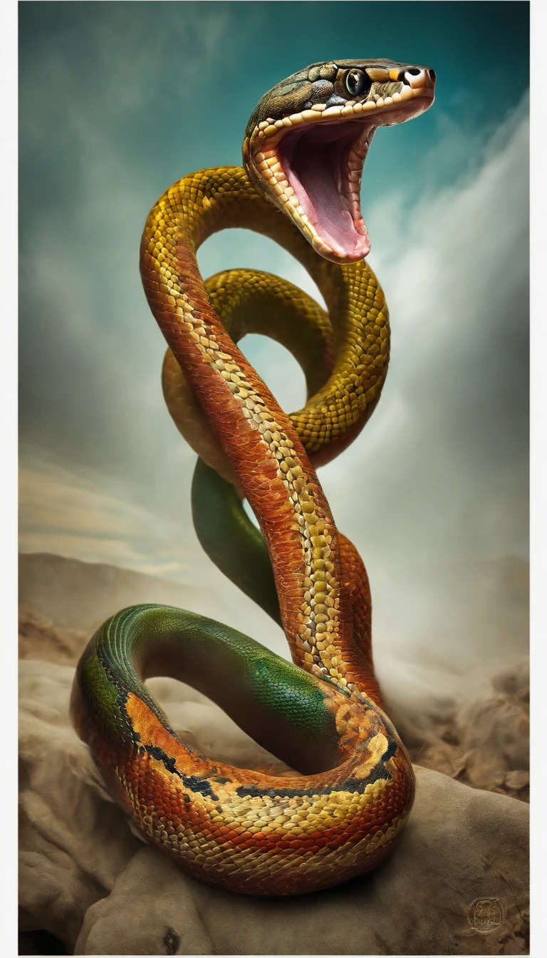 Snake with dog head
