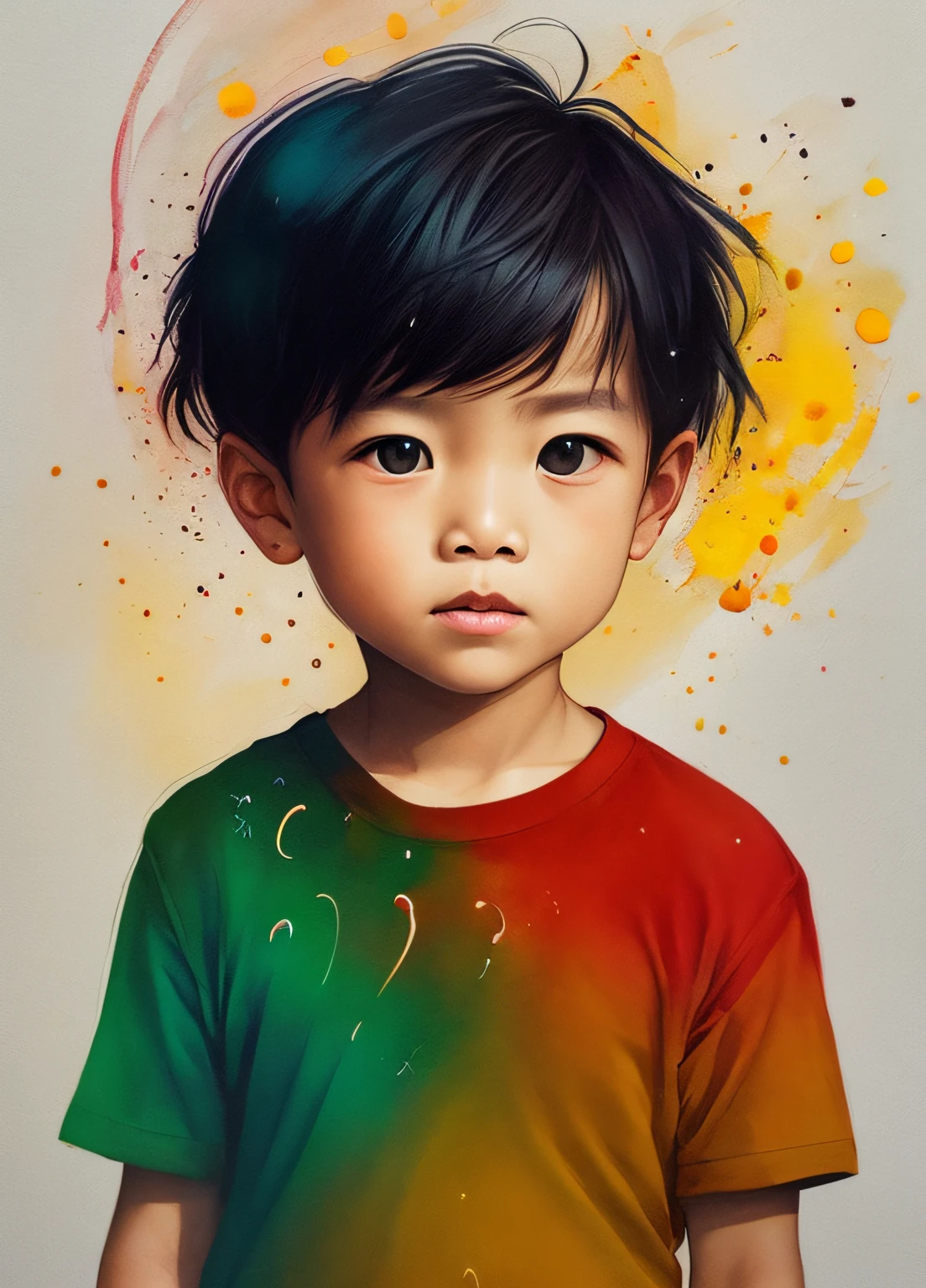 Agnes Cecile's 3--old  from Eastern Asia，Luminous design，pastelcolor，Ink drops，Autumn lights
