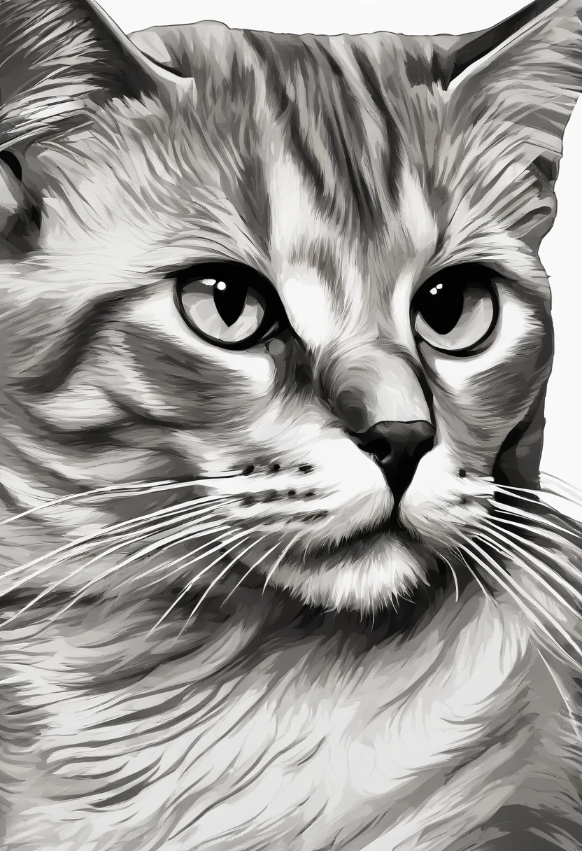 Siamese cat kitten vector t-shirt print playing detailed sticker style, realistic sketch style color design, white background