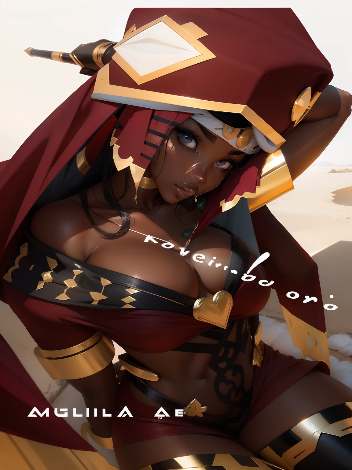 /imagine mulheres negras de olhos azuis seios grandes .corpo bem definido